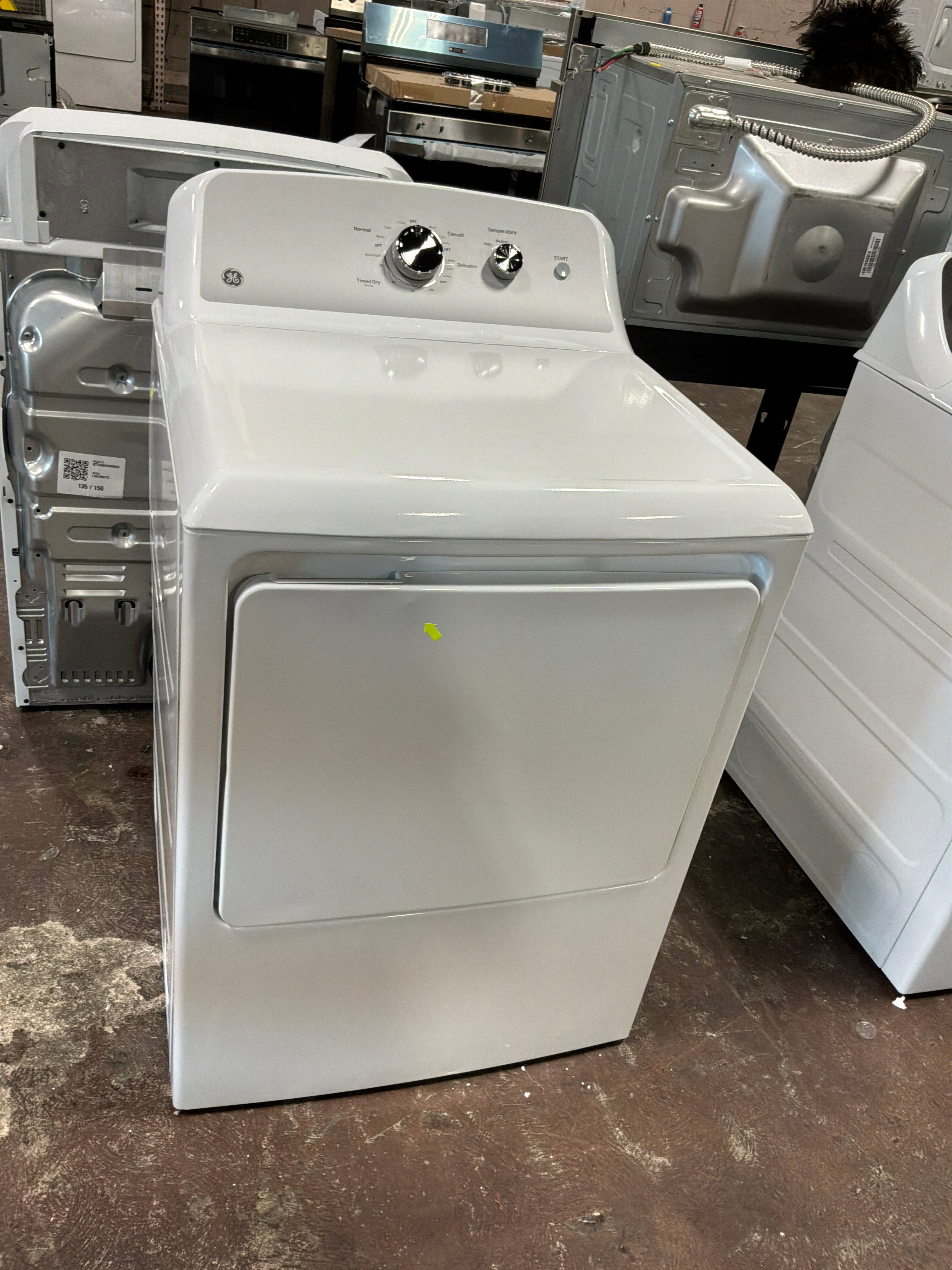 GE GE® 7.2 cu. ft. Capacity Electric Dryer with Up To 120 ft. Venting and Reversible Door