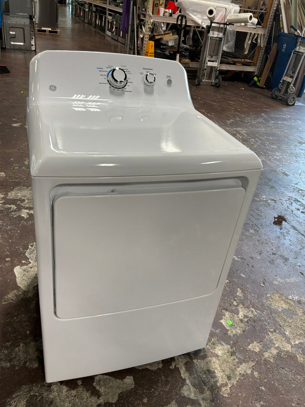 GE 6.2 cu. ft. Capacity Electric Dryer with Up To 120 ft. Venting and Shallow Depth