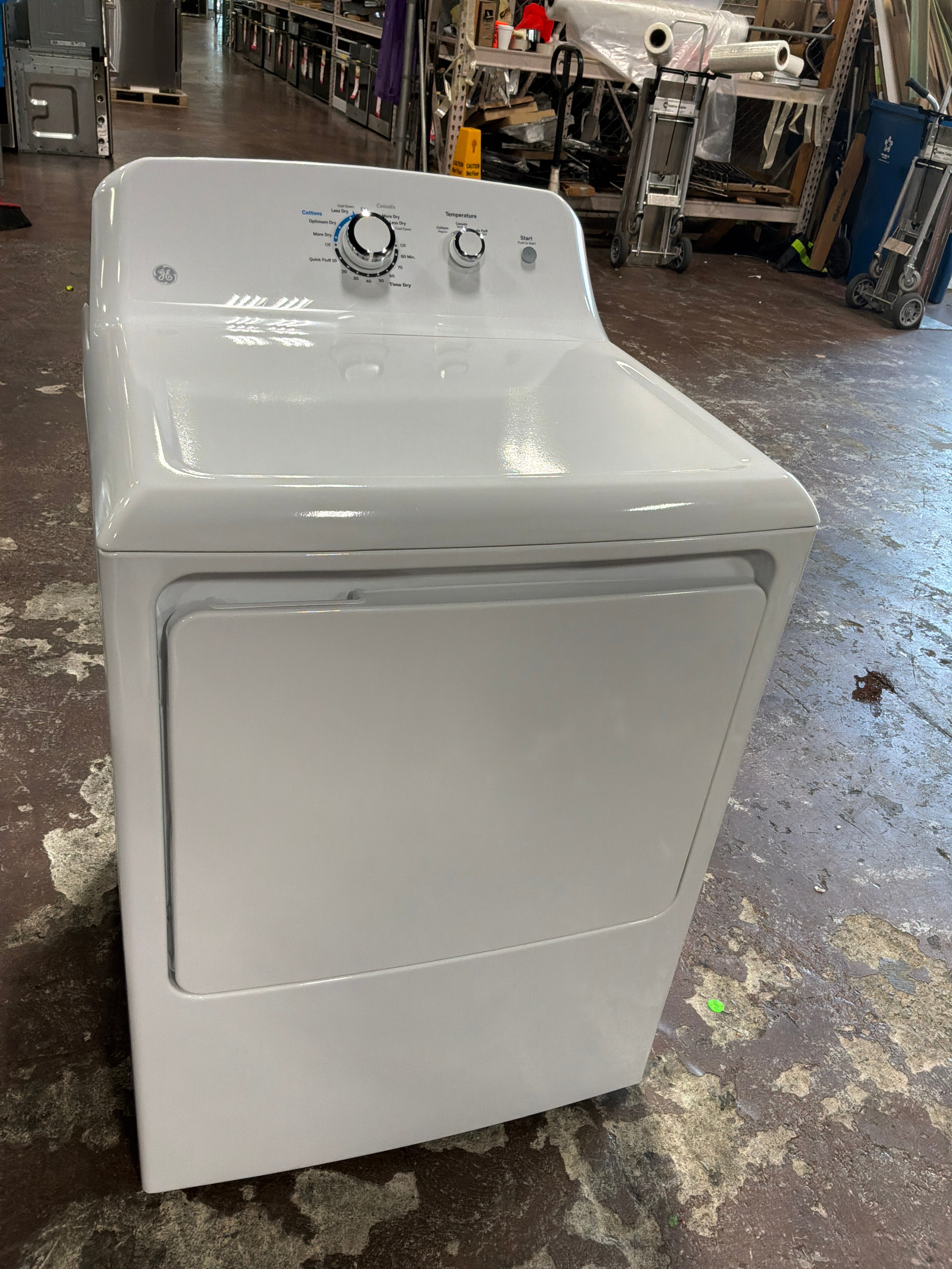 GE 6.2 cu. ft. Capacity Electric Dryer with Up To 120 ft. Venting and Shallow Depth