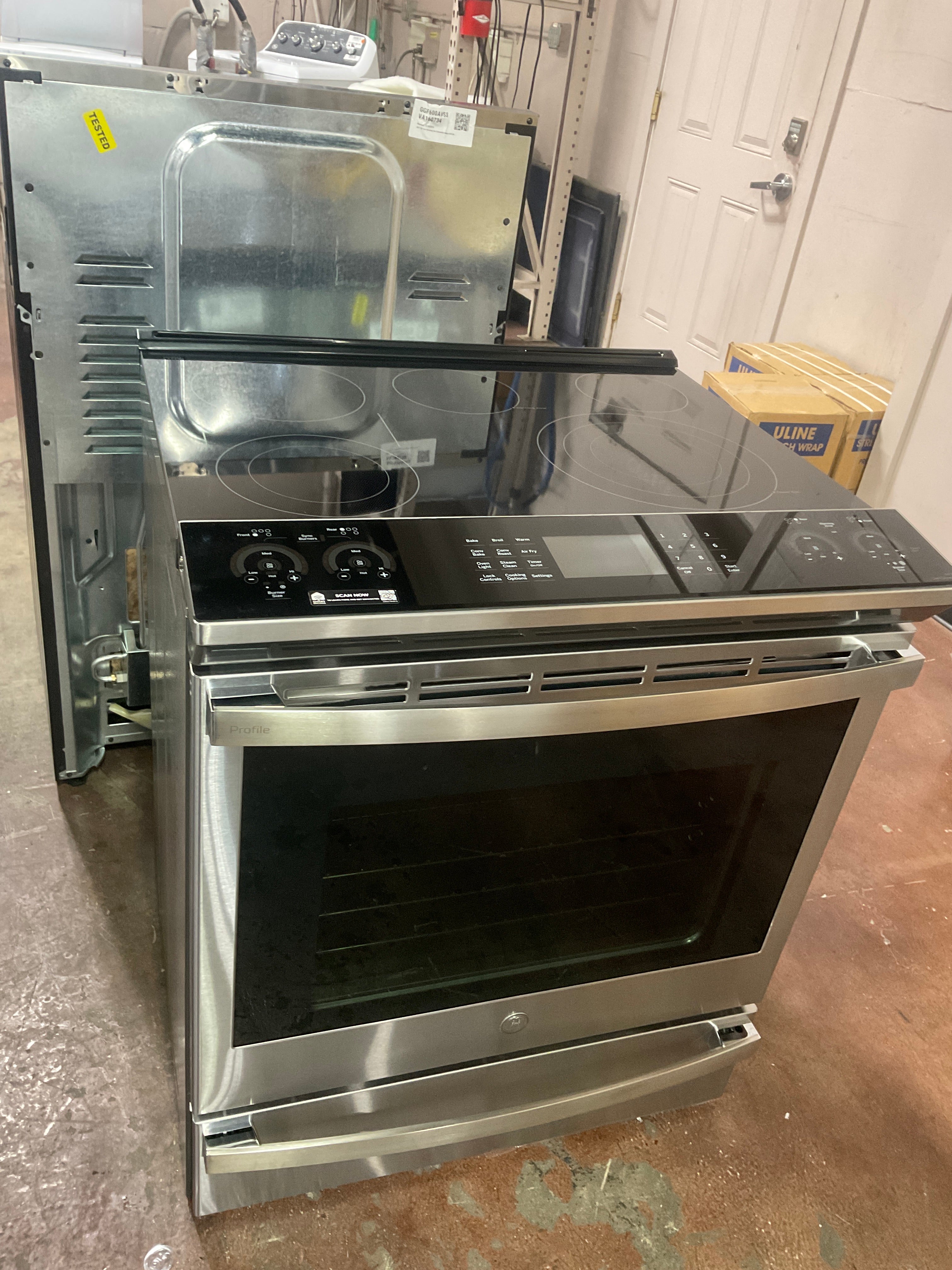 GE Profile™ 30" Smart Slide-In Electric Convection Fingerprint Resistant Range with No Preheat Air Fry