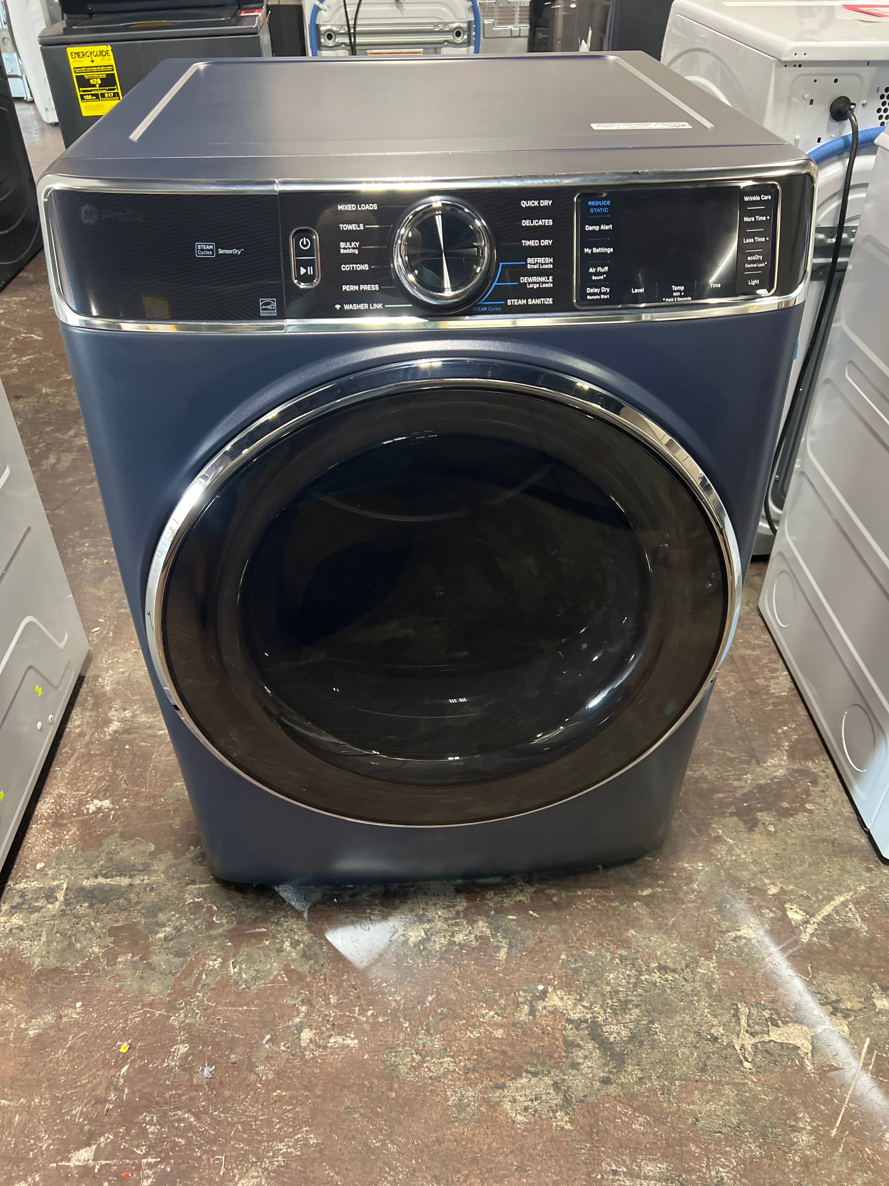 GE Profile™ 7.8 cu. ft. Capacity Smart Front Load Electric Dryer with Steam and Sanitize Cycle