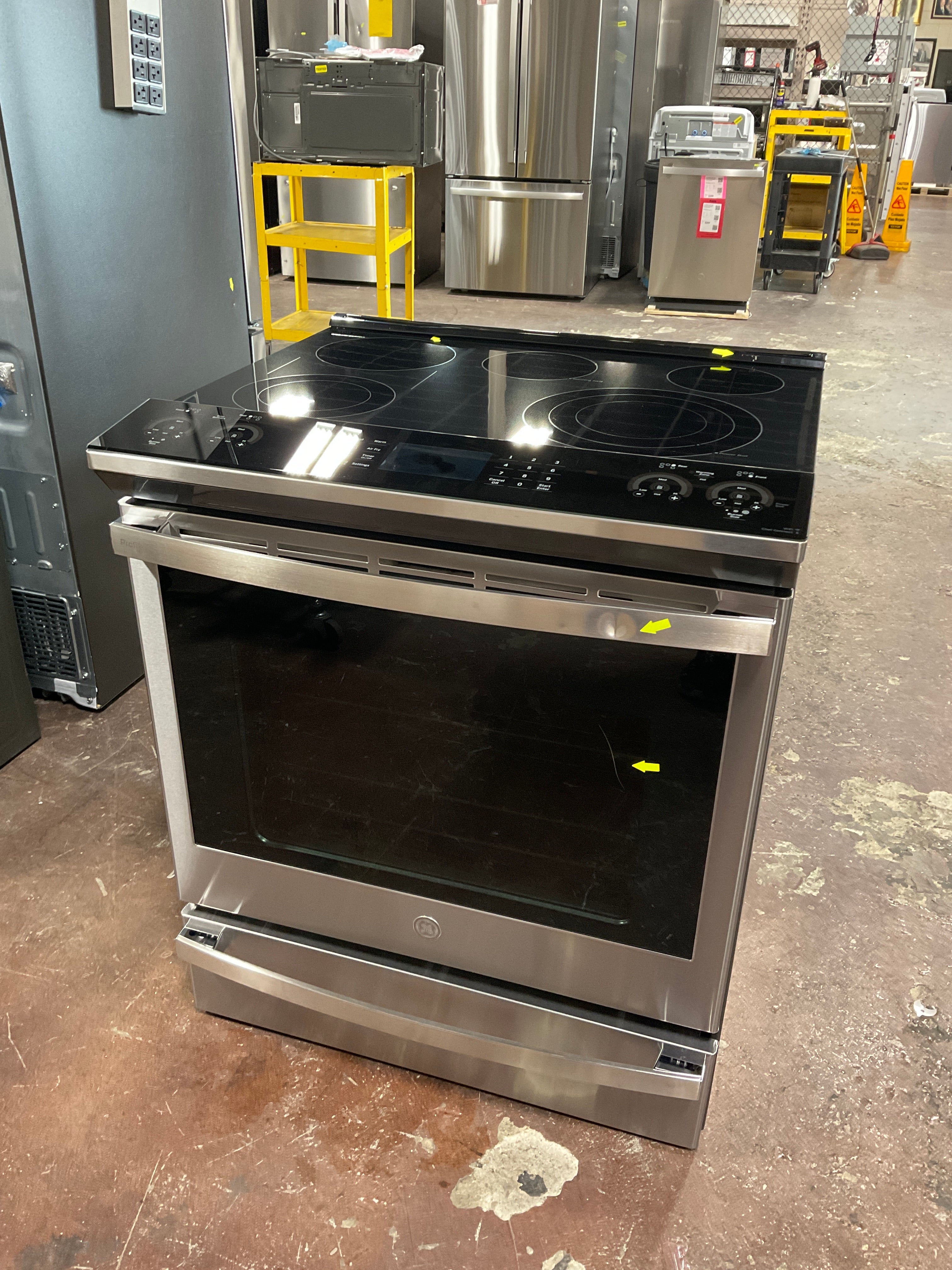 GE Profile™ 30" Smart Slide-In Electric Convection Fingerprint Resistant Range with No Preheat Air Fry