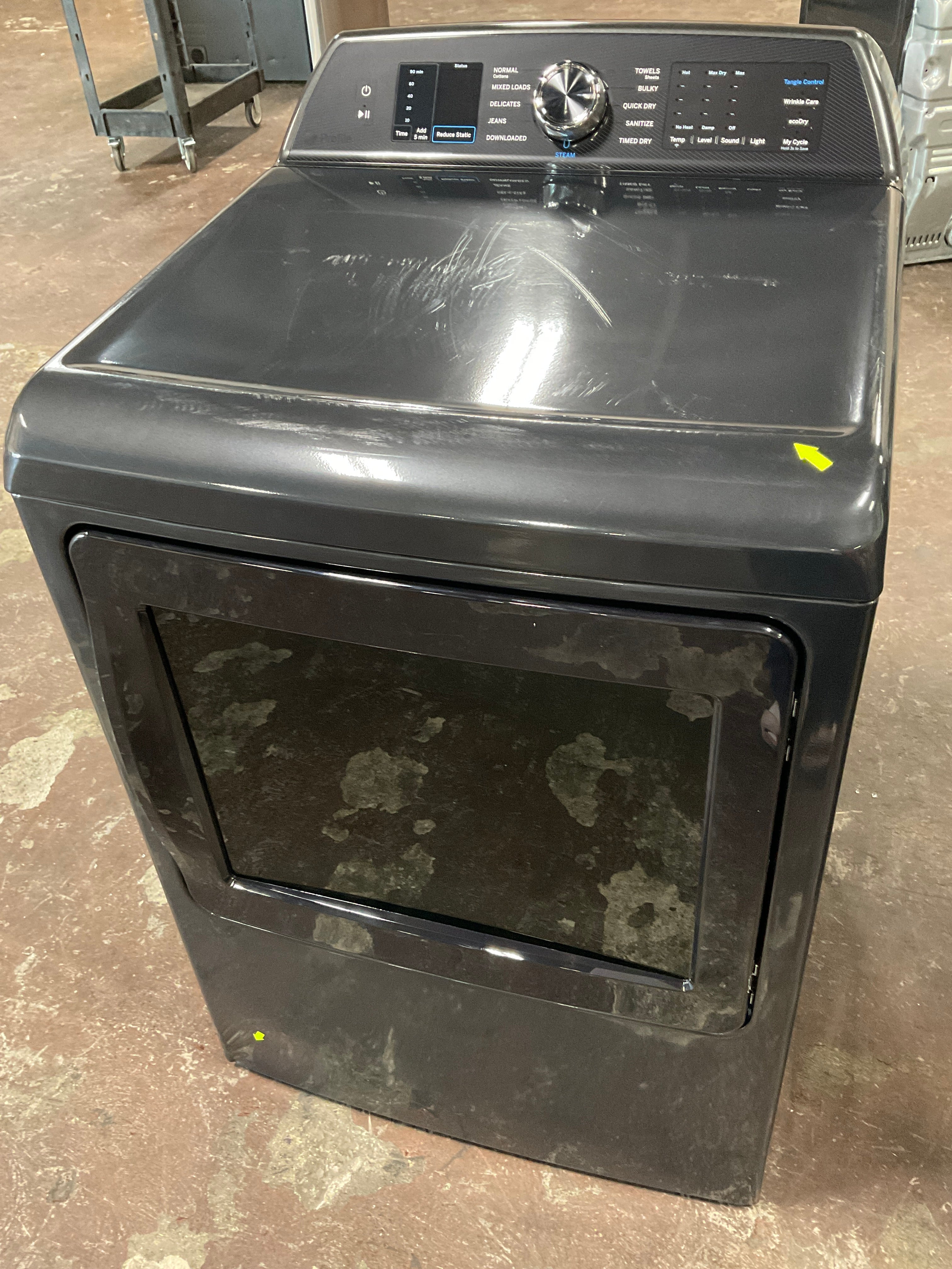 GE Profile™ ENERGY STAR® 7.4 cu. ft. Capacity Smart aluminized alloy drum Electric Dryer with Sanitize Cycle and Sensor Dry