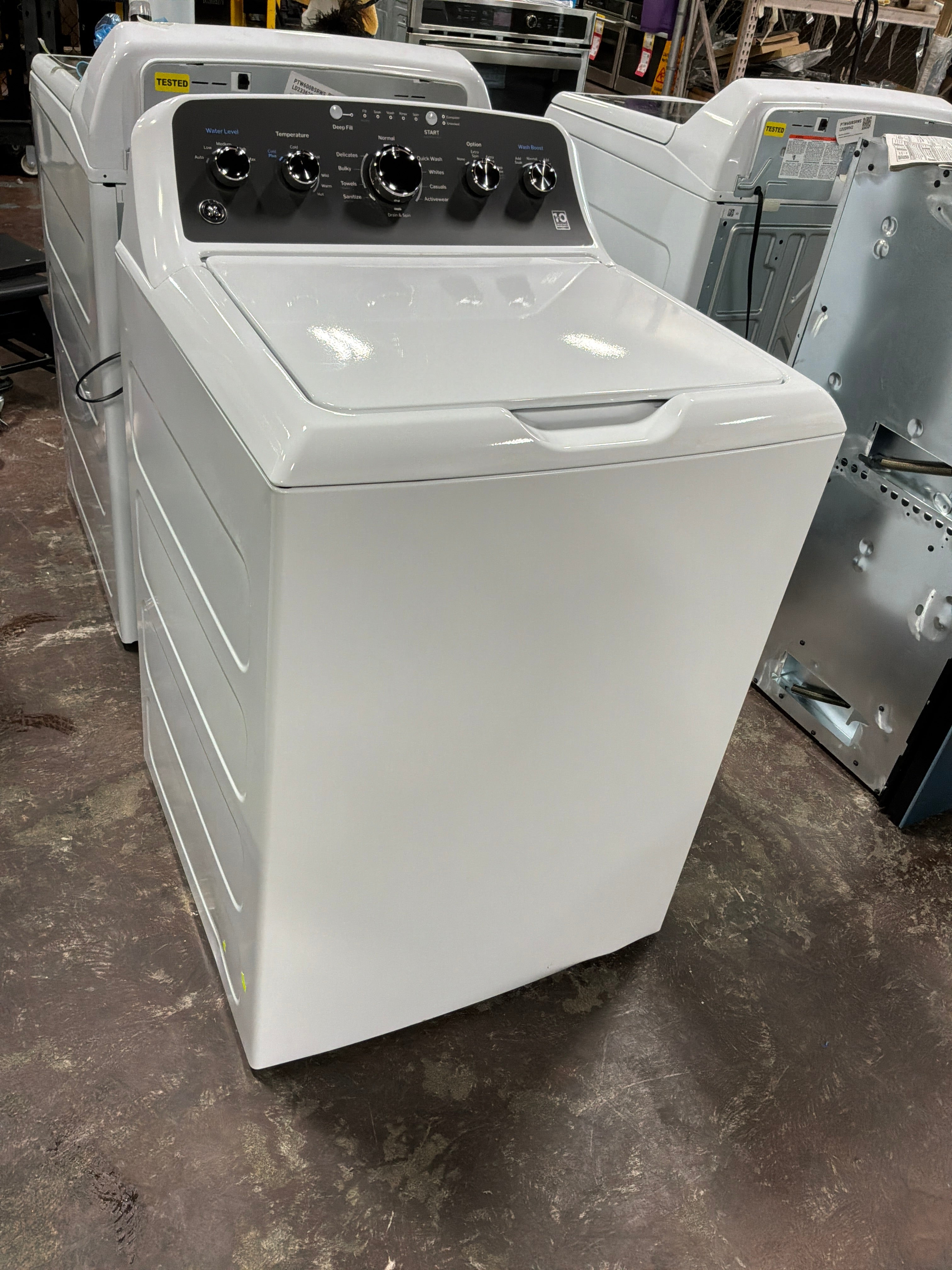 GE GE® 4.5 cu. ft. Capacity Washer with Stainless Steel Basket, Cold Plus and Wash Boost