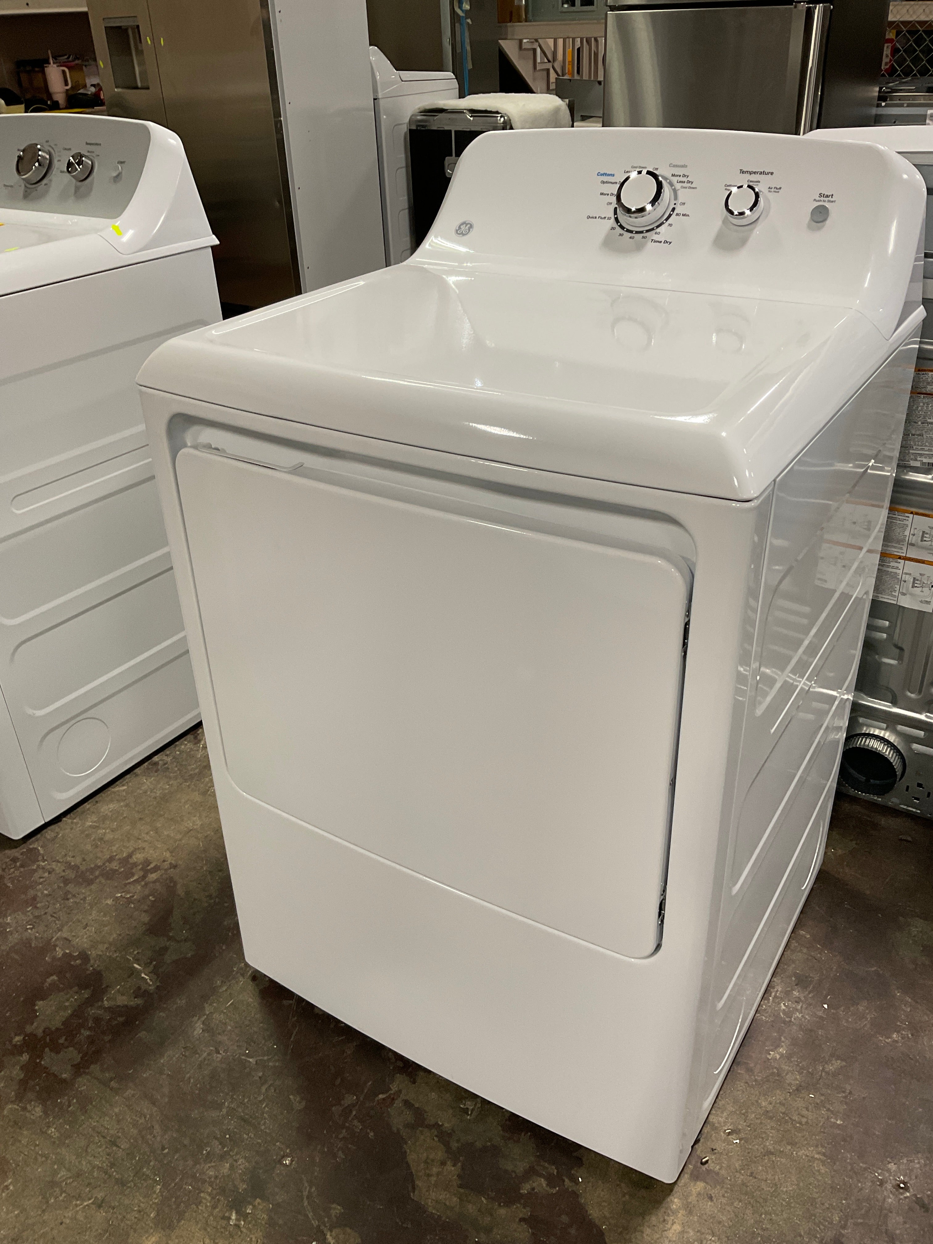 GE 6.2 cu. ft. Capacity Electric Dryer with Up To 120 ft. Venting and Shallow Depth