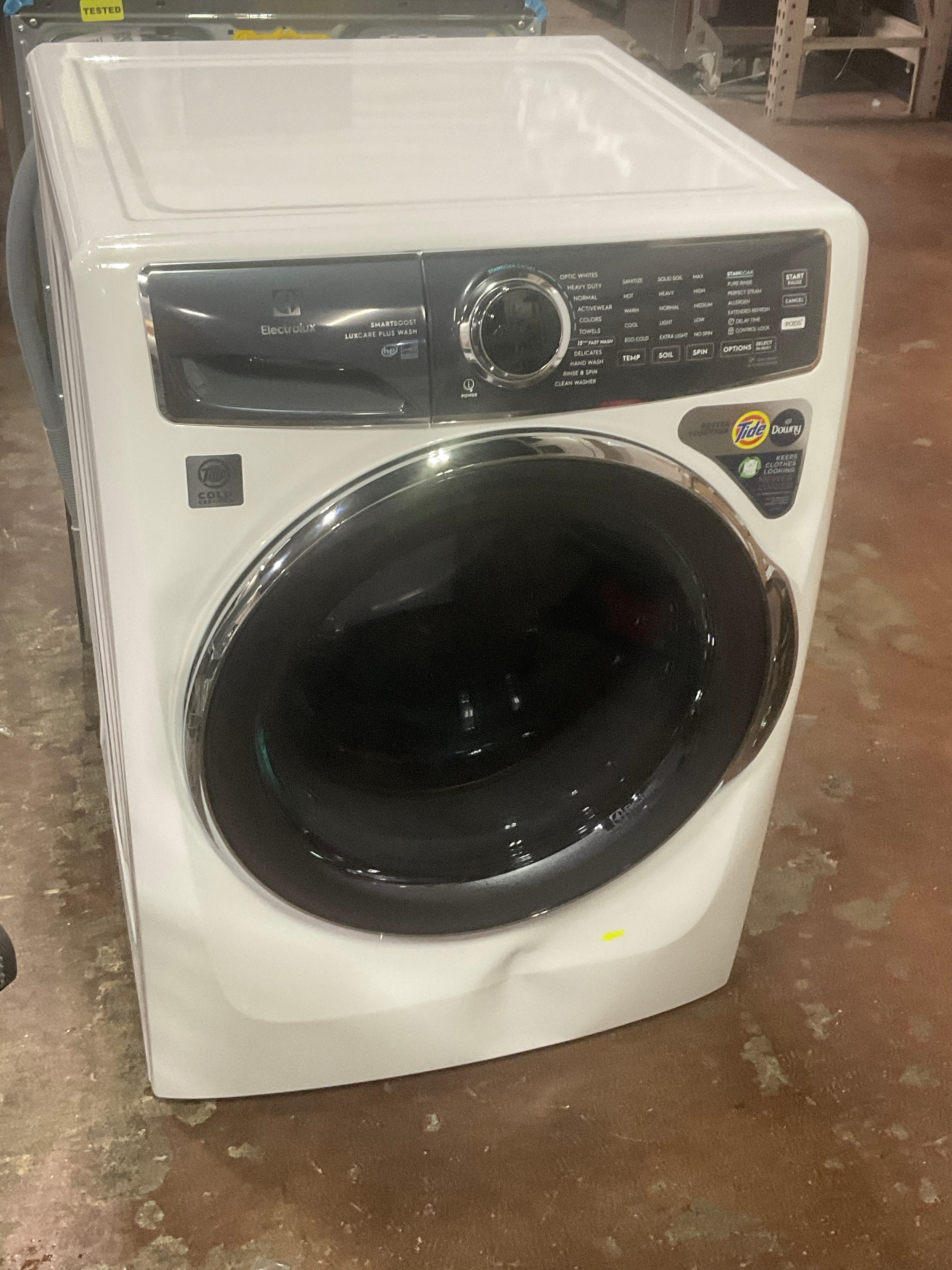 Electrolux - 4.5 Cu.Ft. Stackable Front Load Washer with Steam and SmartBoost Wash System - White