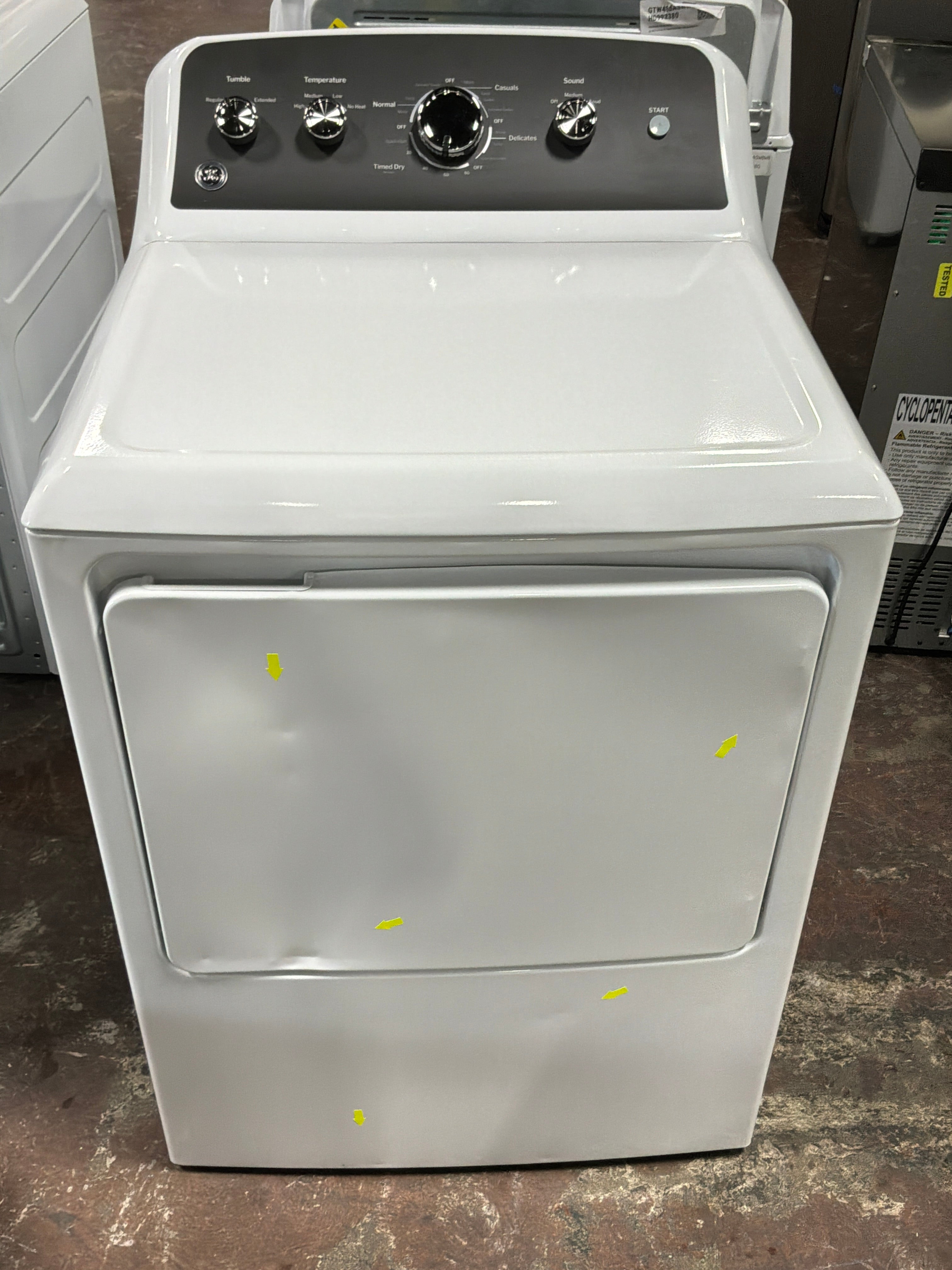 GE GE® 7.2 cu. ft. Capacity Electric Dryer with Up To 120 ft. Venting and Extended Tumble