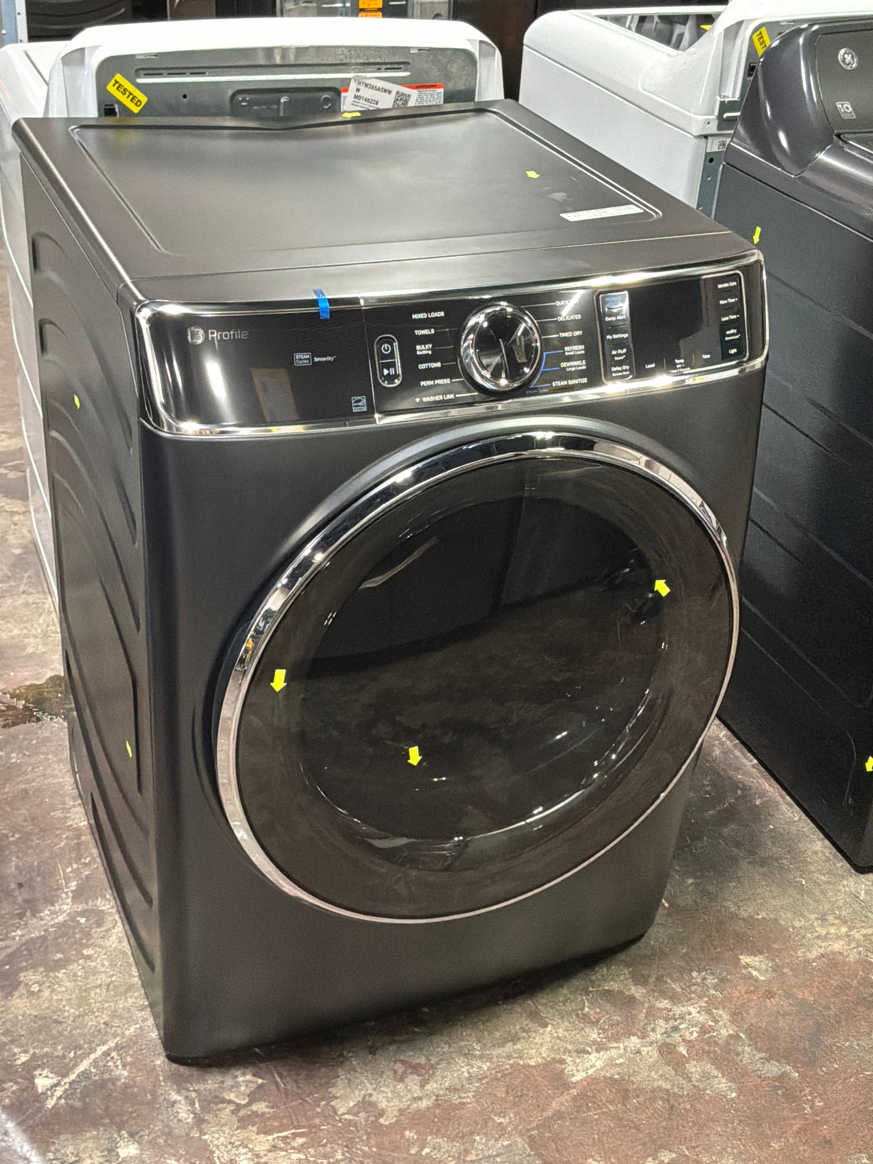 GE Profile™ ENERGY STAR® 7.8 cu. ft. Capacity Smart Front Load Electric Dryer with Steam and Sanitize Cycle