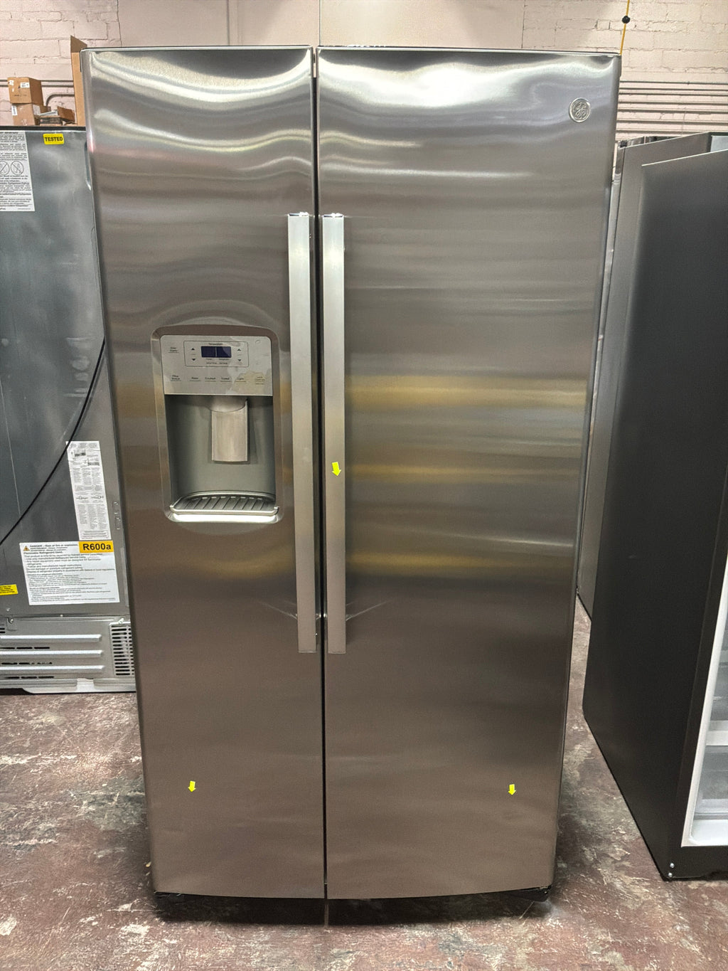 GE 21.8 Cu. Ft. Counter-Depth Fingerprint Resistant Side-By-Side Refrigerator