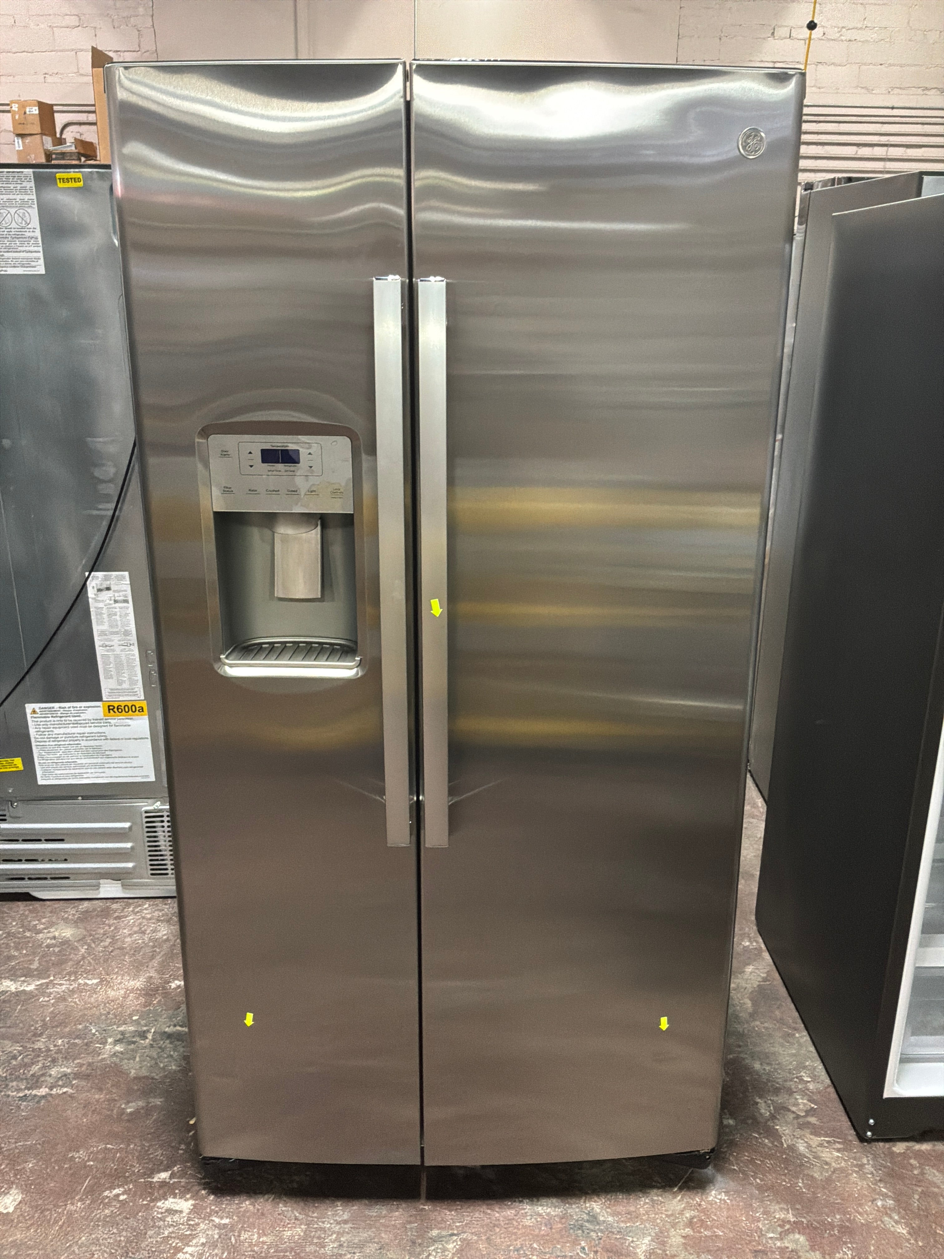 GE 21.8 Cu. Ft. Counter-Depth Fingerprint Resistant Side-By-Side Refrigerator