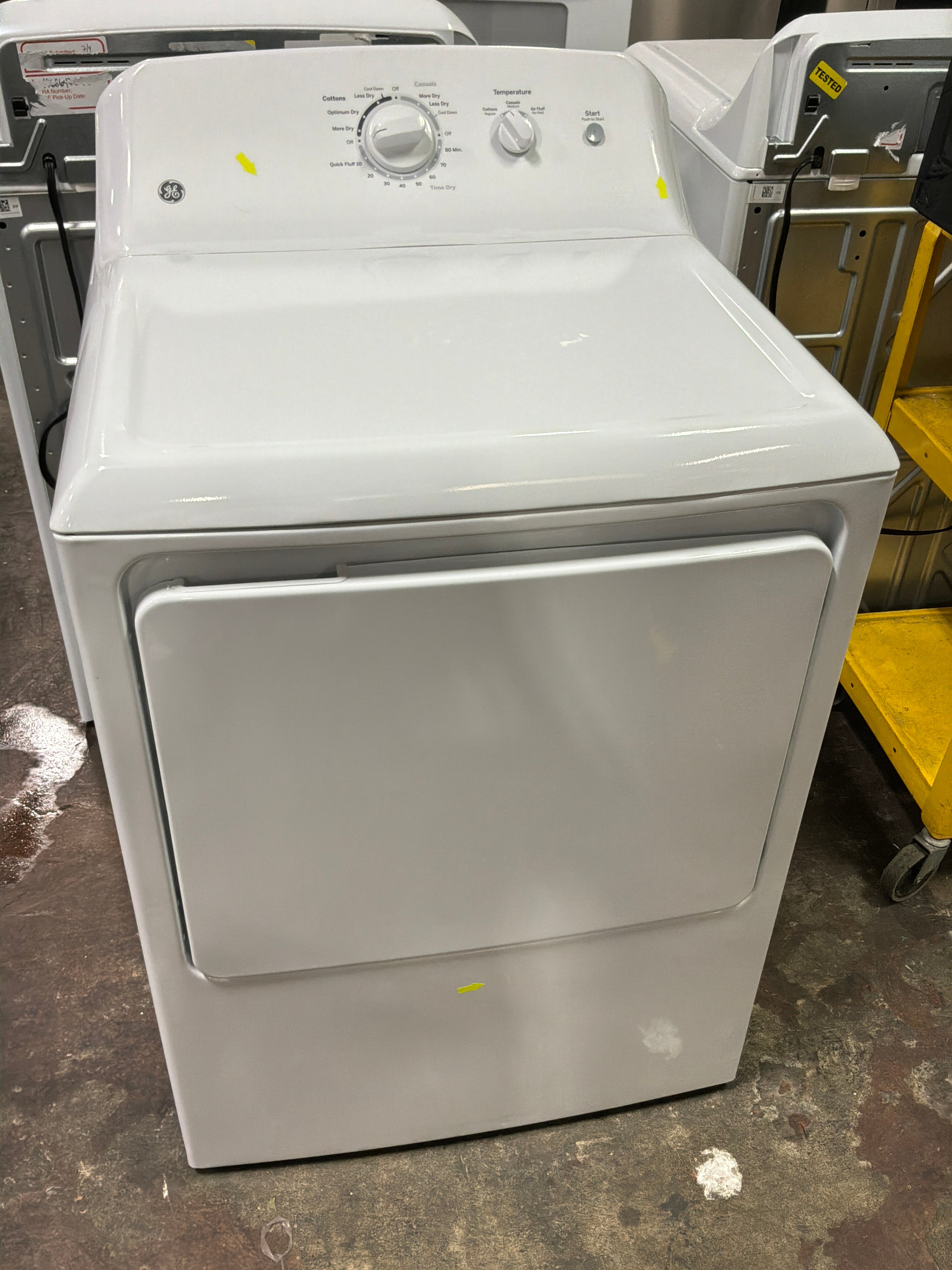GE 6.2 cu. ft. Capacity Electric Dryer with Up To 120 ft. Venting and Shallow Depth