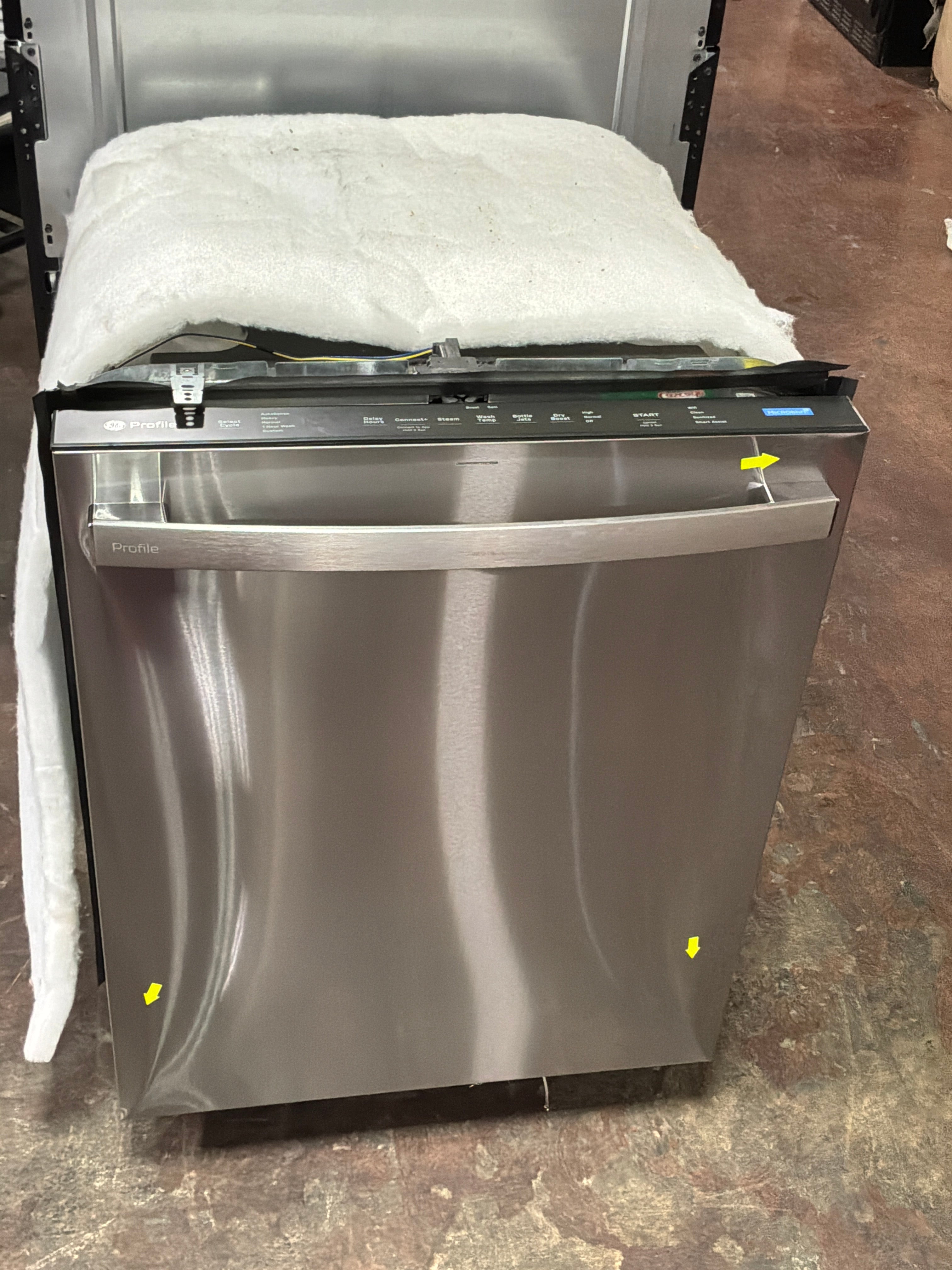 GE Profile™ ENERGY STAR® Fingerprint Resistant Top Control Stainless Interior Dishwasher with Microban™ Antimicrobial Technology