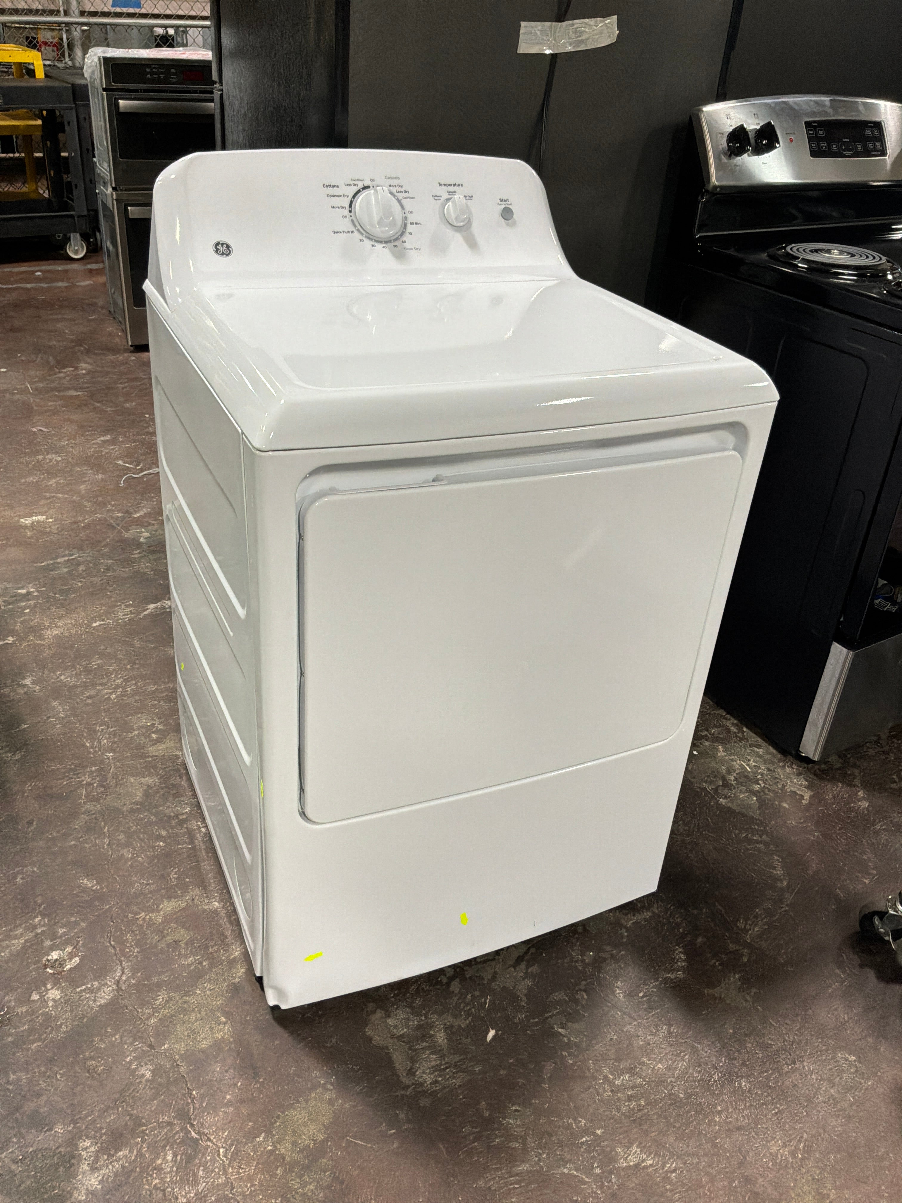 GE 6.2 cu. ft. Capacity Electric Dryer with Up To 120 ft. Venting and Shallow Depth
