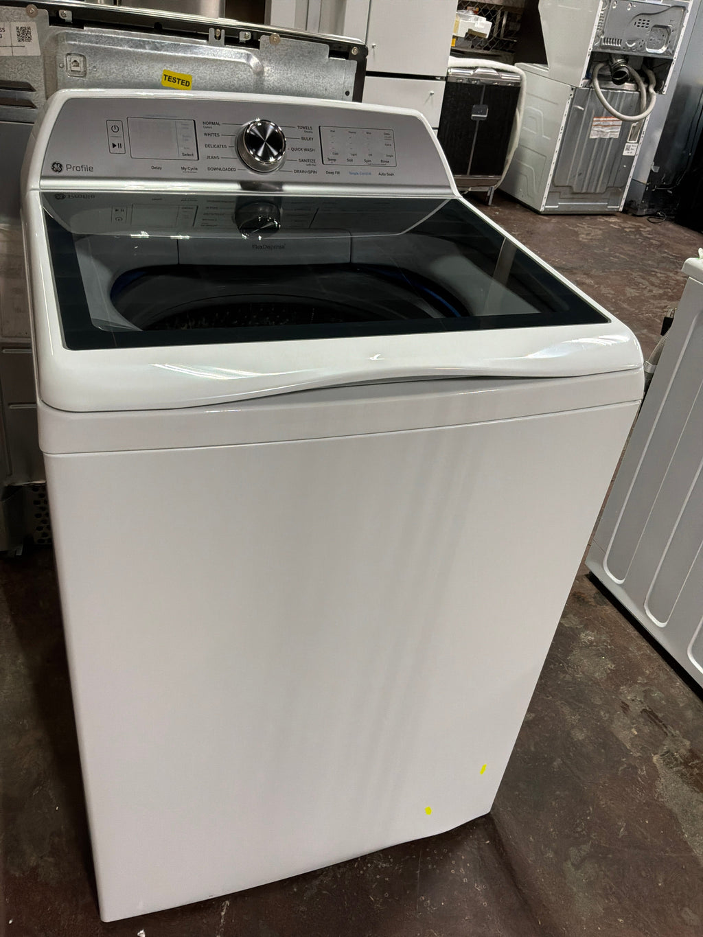 GE Profile™ ENERGY STAR® 5.0 cu. ft. Capacity Washer with Smarter Wash Technology and FlexDispense™