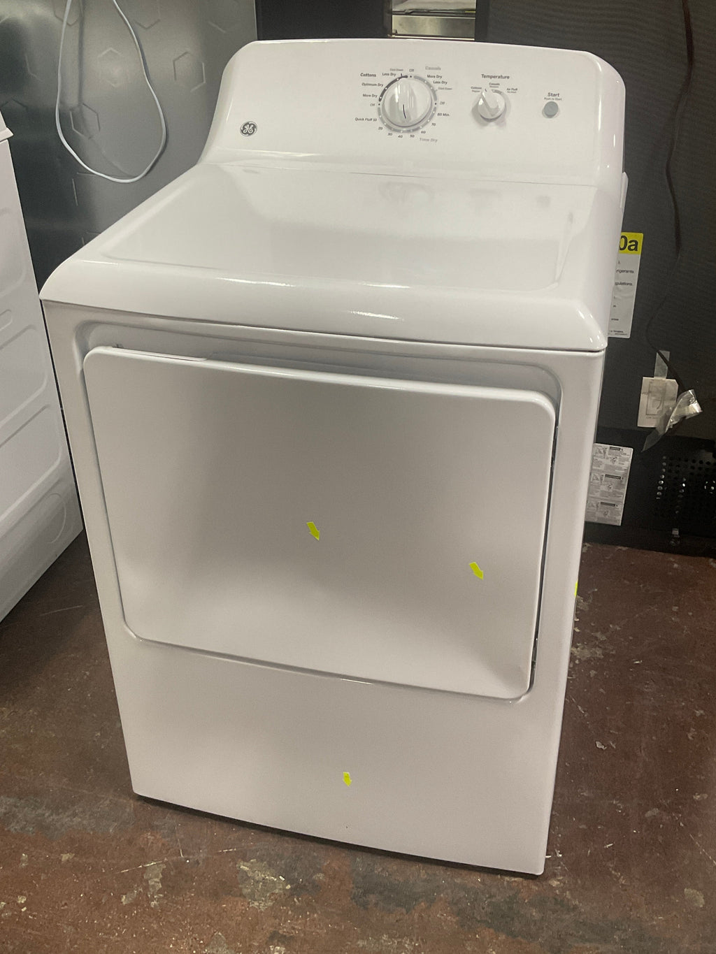GE 6.2 cu. ft. Capacity Electric Dryer with Up To 120 ft. Venting and Shallow Depth