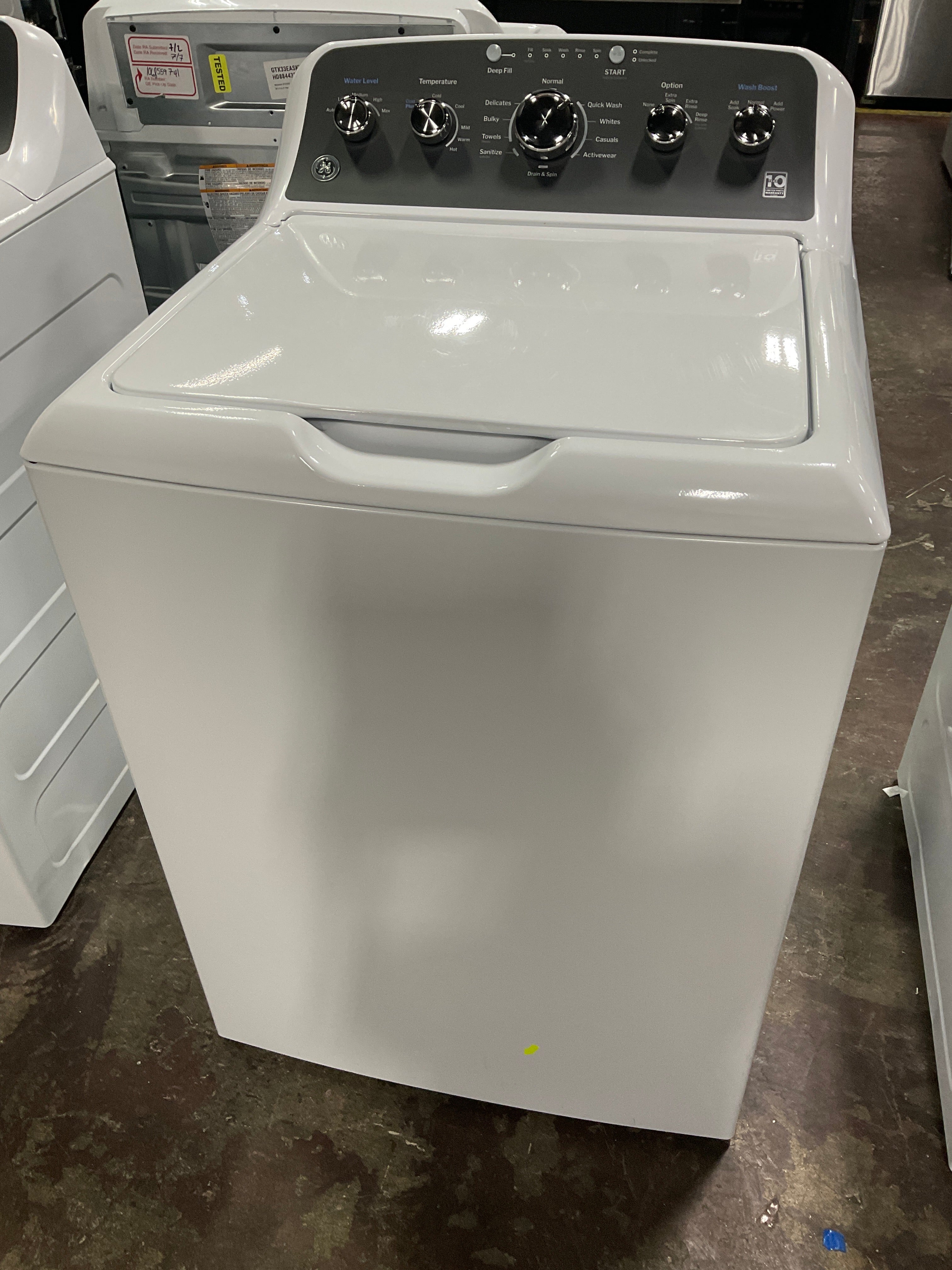 GE GE® 4.5 cu. ft. Capacity Washer with Stainless Steel Basket, Cold Plus and Wash Boost