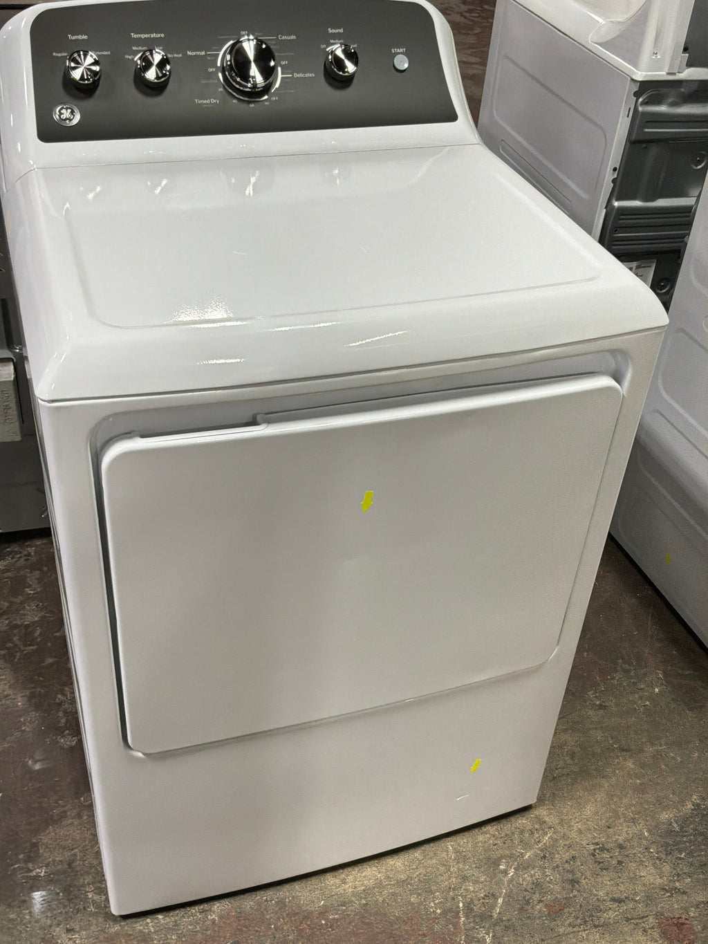 GE® 7.2 cu. ft. Capacity Gas Dryer with Up To 120 ft. Venting and Extended Tumble