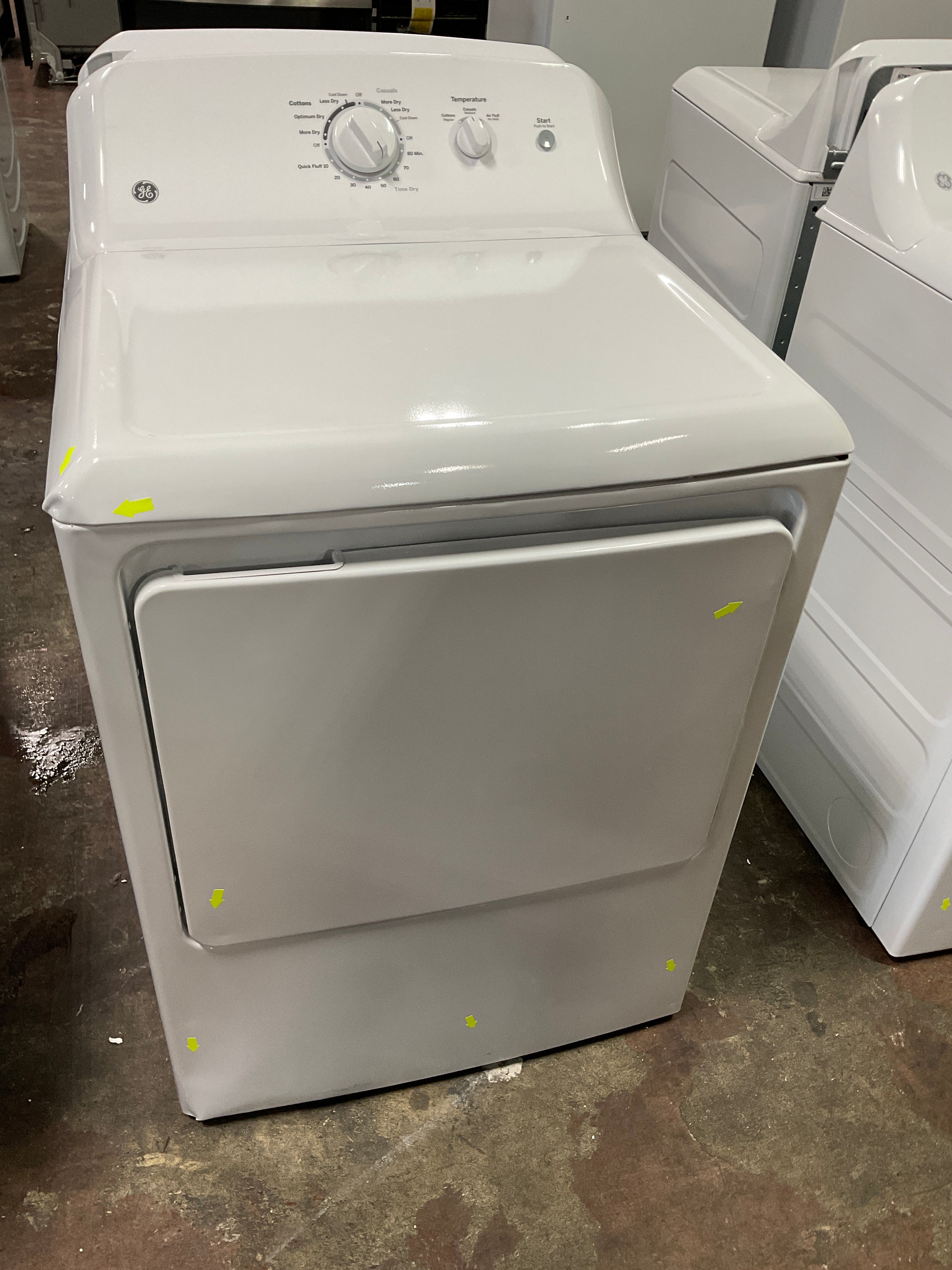 GE 6.2 cu. ft. Capacity Electric Dryer with Up To 120 ft. Venting and Shallow Depth