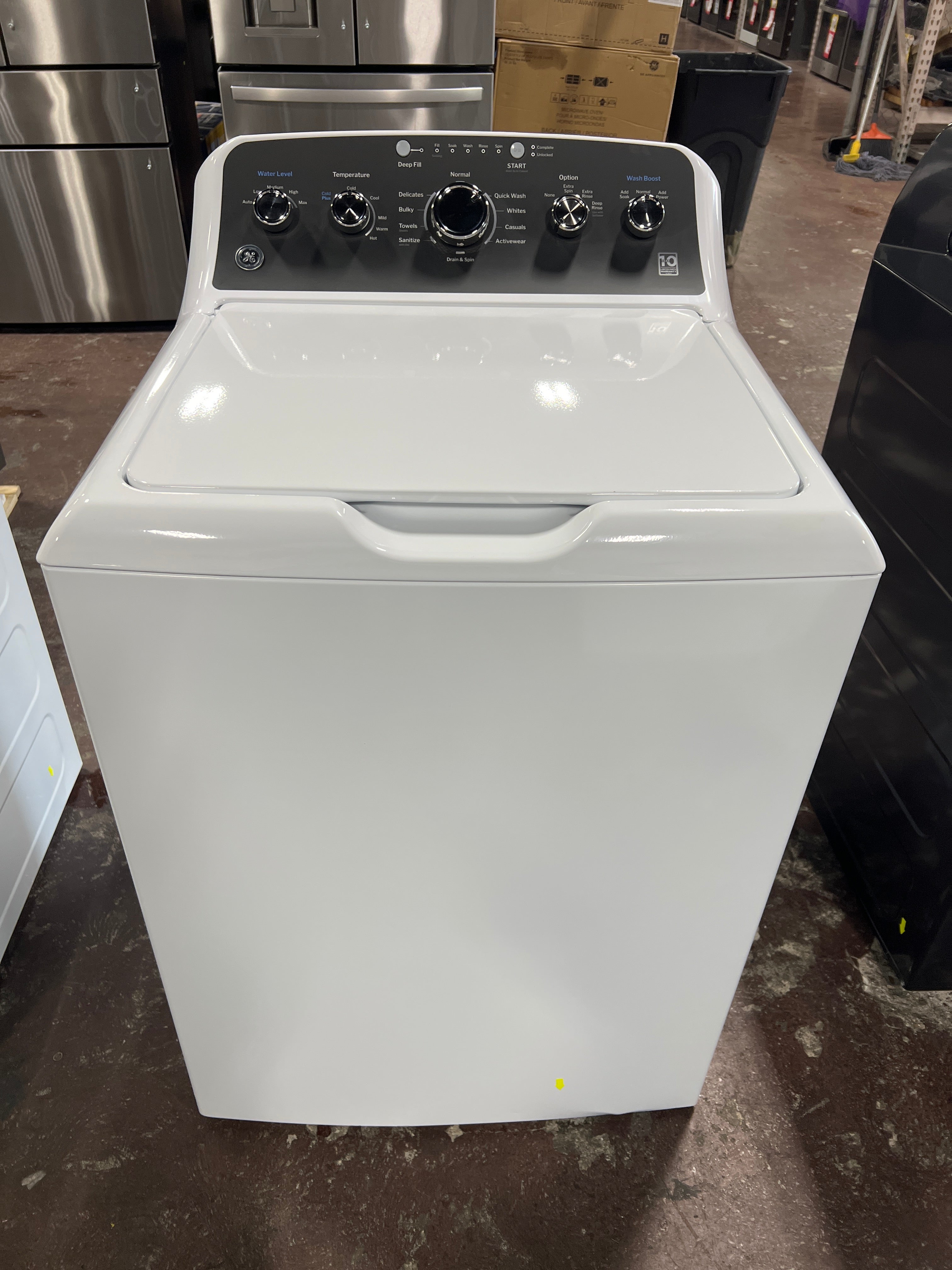 GE GE® 4.5 cu. ft. Capacity Washer with Stainless Steel Basket, Cold Plus and Wash Boost