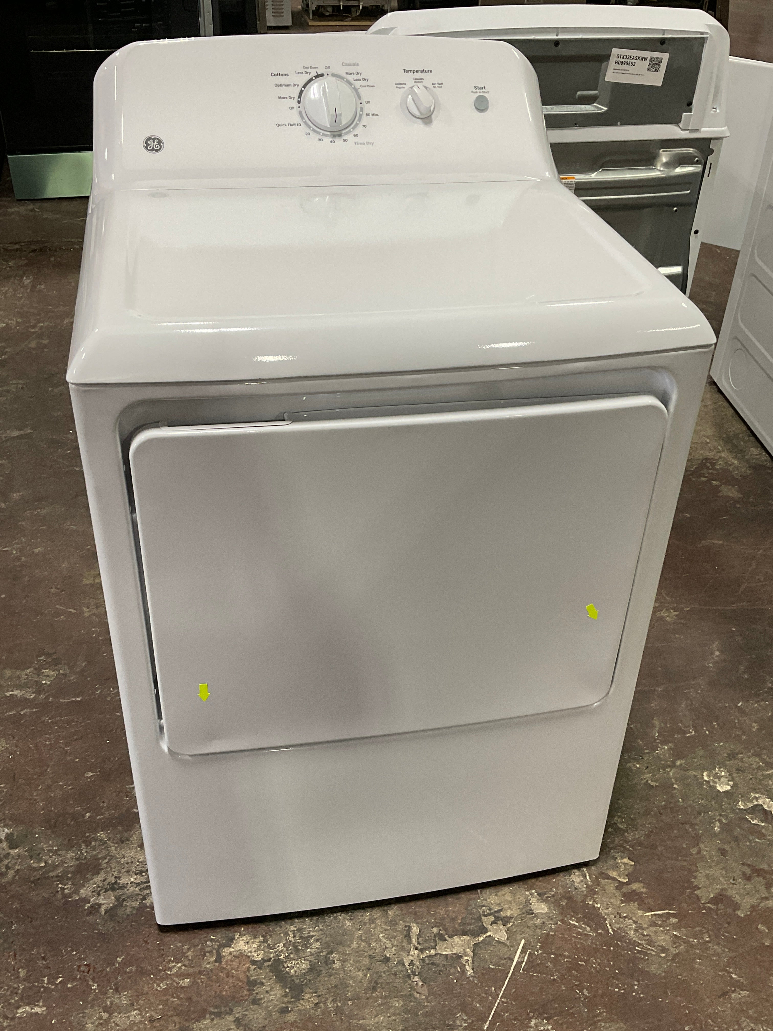 GE 6.2 cu. ft. Capacity Electric Dryer with Up To 120 ft. Venting and Shallow Depth