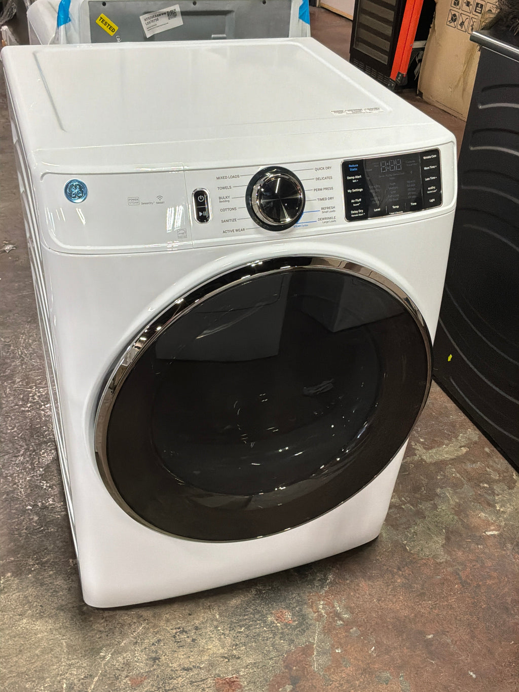 GE® ENERGY STAR® 7.8 cu. ft. Capacity Smart Front Load Electric Dryer with Steam and Sanitize Cycle