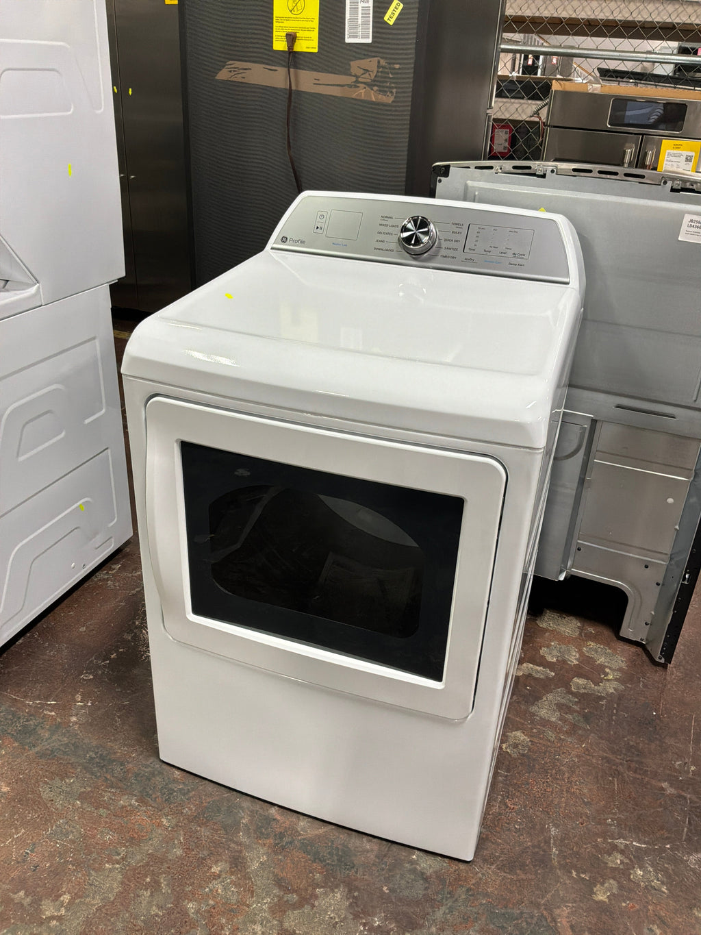 GE Profile™ ENERGY STAR® 7.4 cu. ft. Capacity aluminized alloy drum Electric Dryer with Sanitize Cycle and Sensor Dry