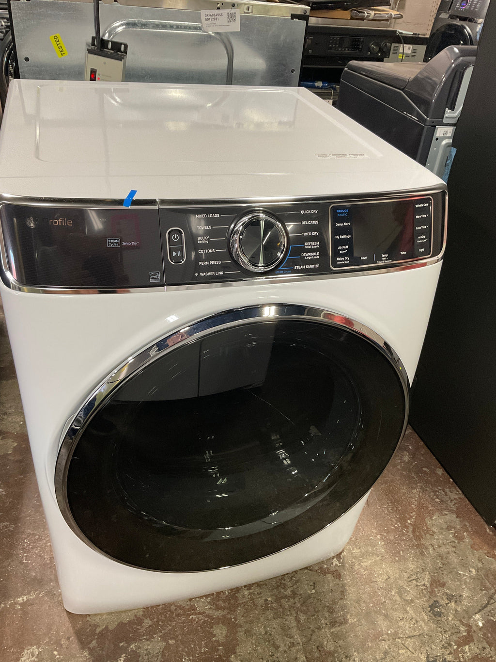 GE Profile™ 7.8 cu. ft. Capacity Smart Front Load Electric Dryer with Steam and Sanitize Cycle