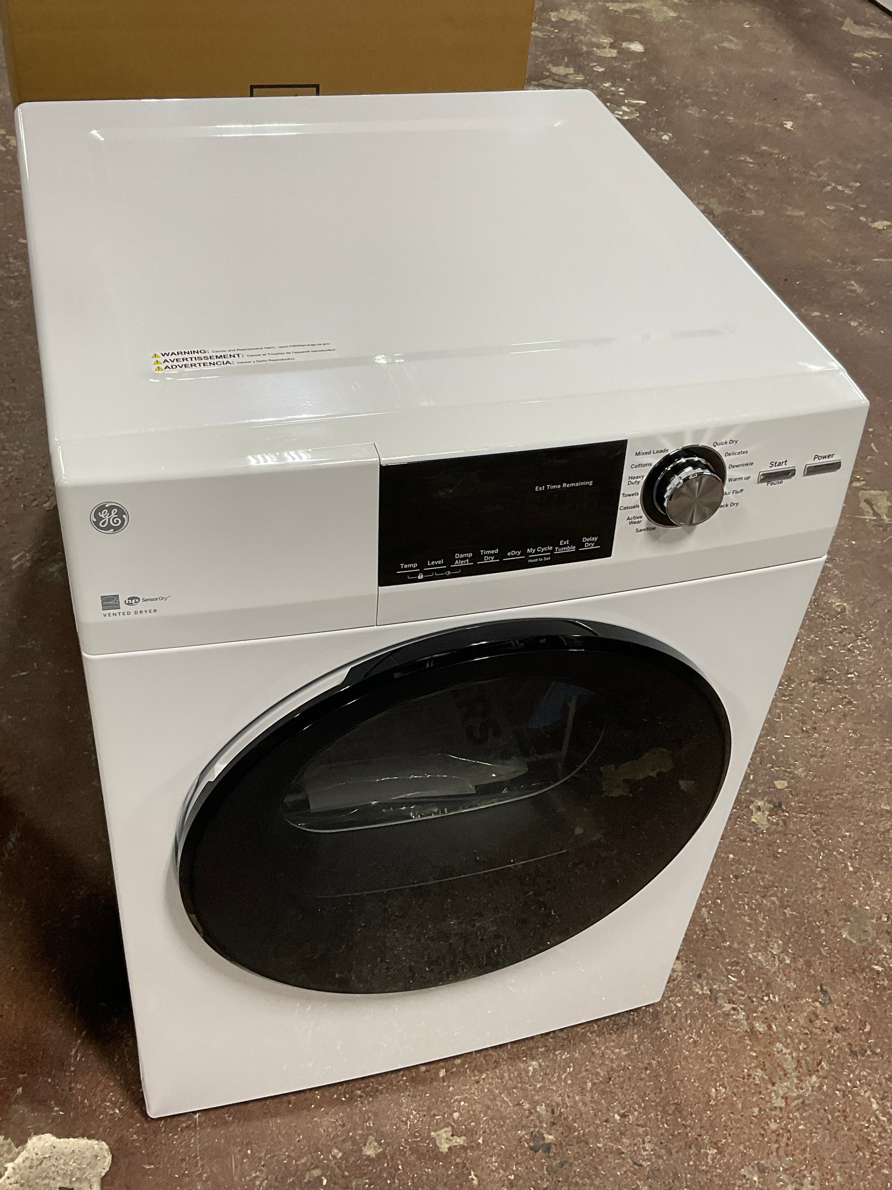 GE® ENERGY STAR® 24" 4.3 Cu.Ft. Front Load Vented Electric Dryer with Stainless Steel Basket