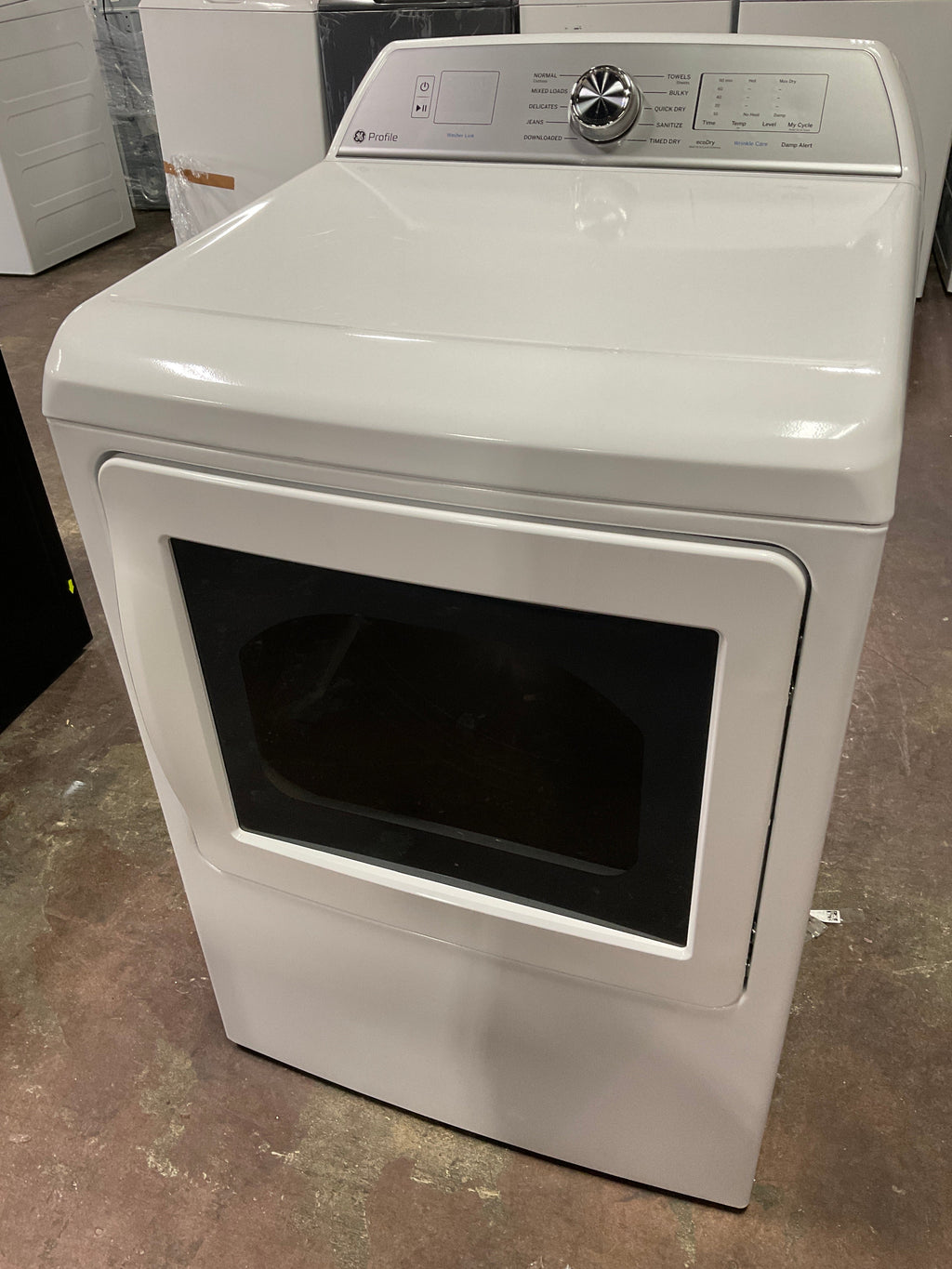 GE Profile™ ENERGY STAR® 7.4 cu. ft. Capacity aluminized alloy drum Electric Dryer with Sanitize Cycle and Sensor Dry