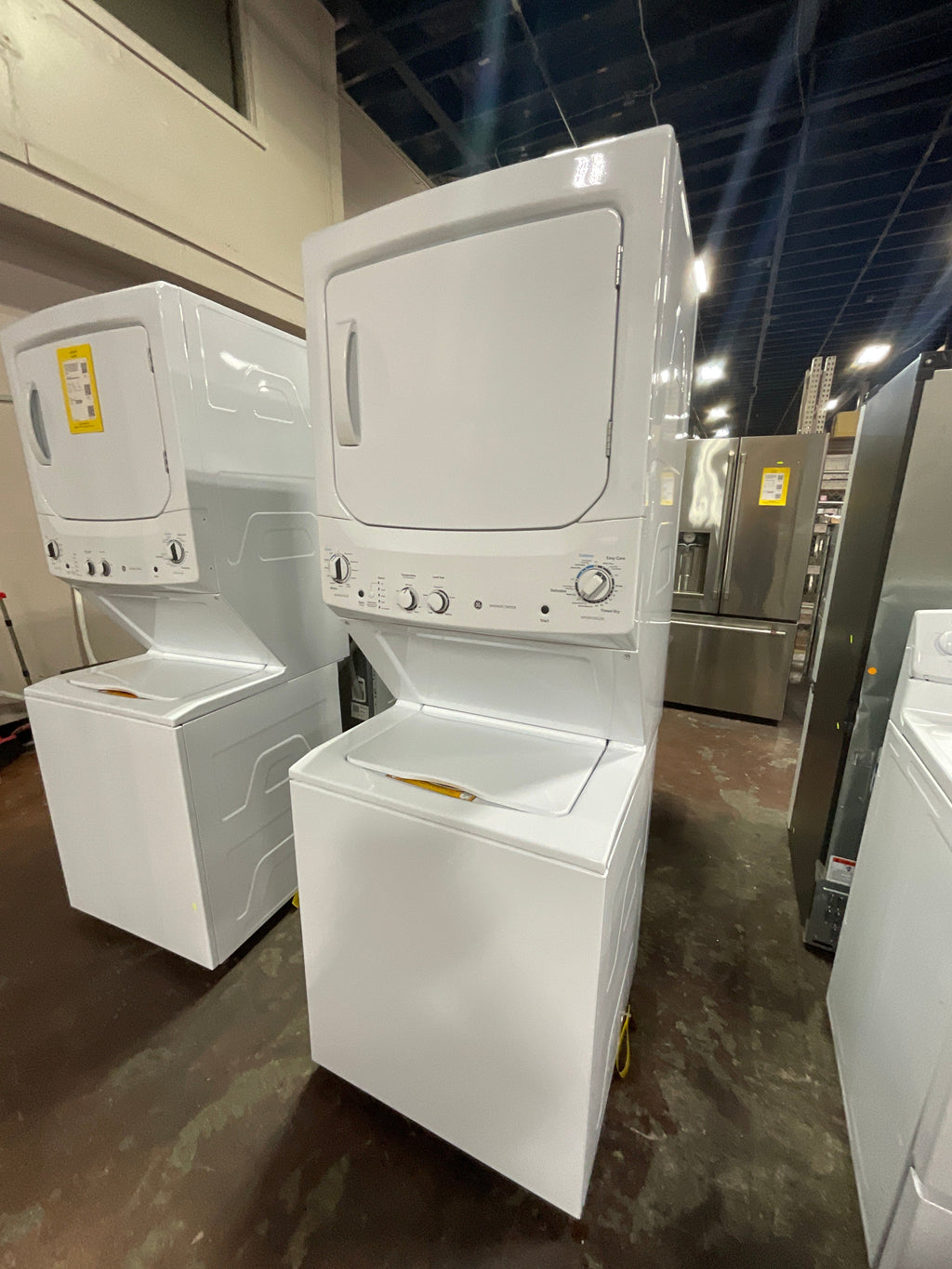 GE Unitized Spacemaker® 3.8 cu. ft. Capacity Washer with Stainless Steel Basket and 5.9 cu. ft. Capacity Electric Dryer
