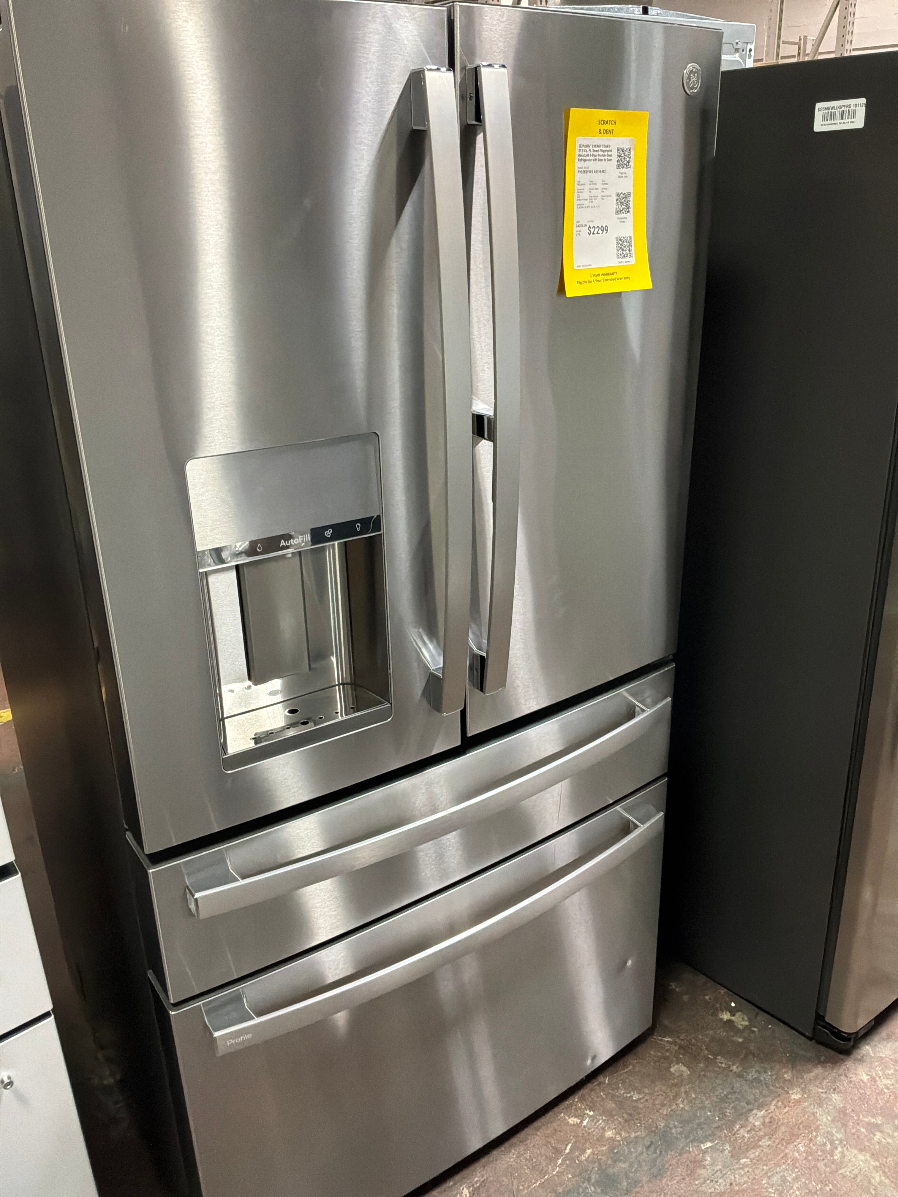 GE Profile™ ENERGY STAR® 27.9 Cu. Ft. Smart Fingerprint Resistant 4-Door French-Door Refrigerator with Door In Door