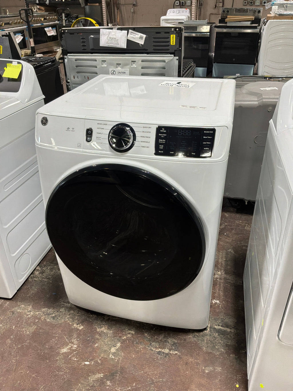 GE GE® ENERGY STAR® 7.8 cu. ft. Capacity Smart Front Load Electric Dryer with Sanitize Cycle