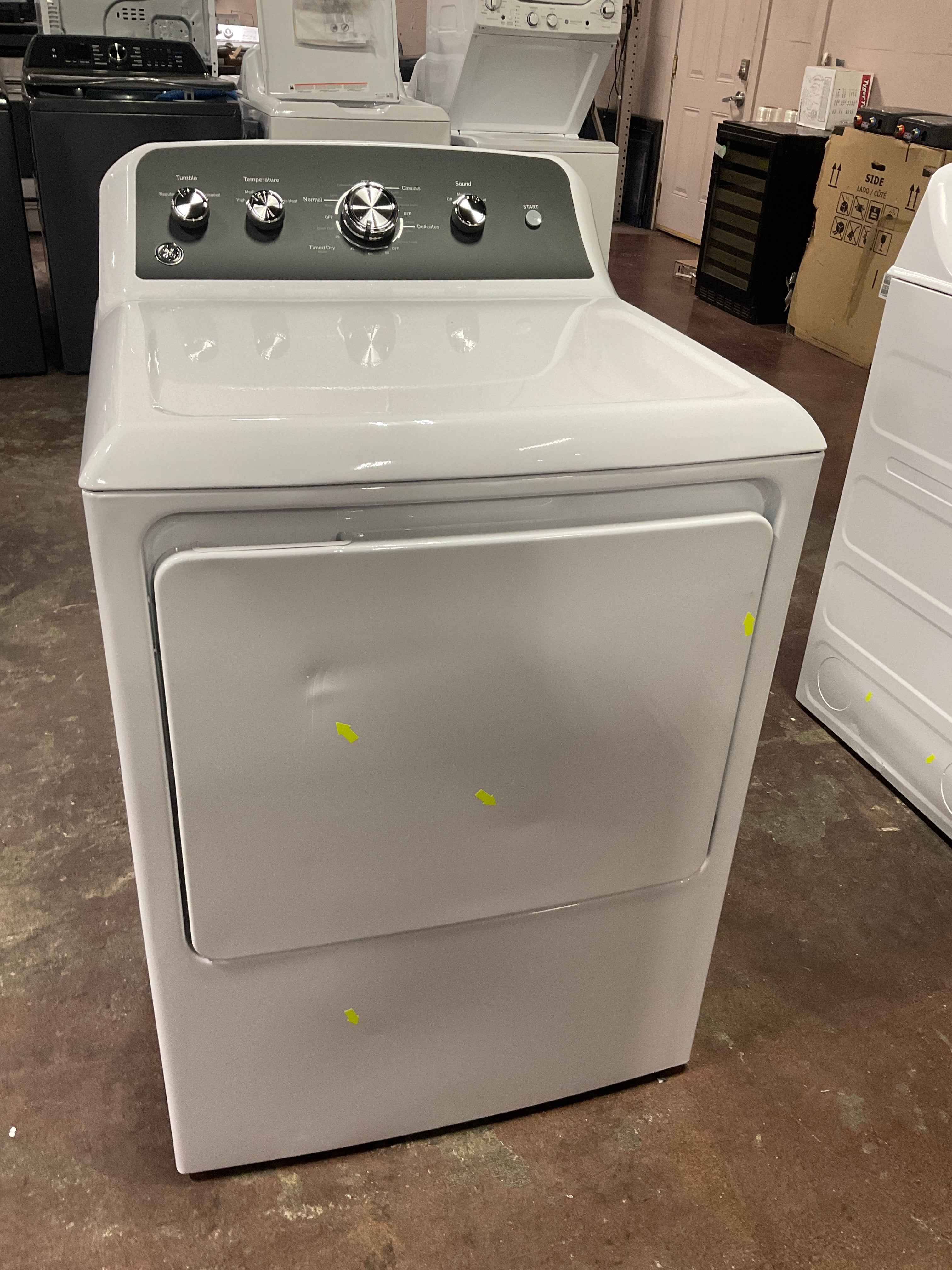 GE GE® 7.2 cu. ft. Capacity Electric Dryer with Up To 120 ft. Venting and Extended Tumble