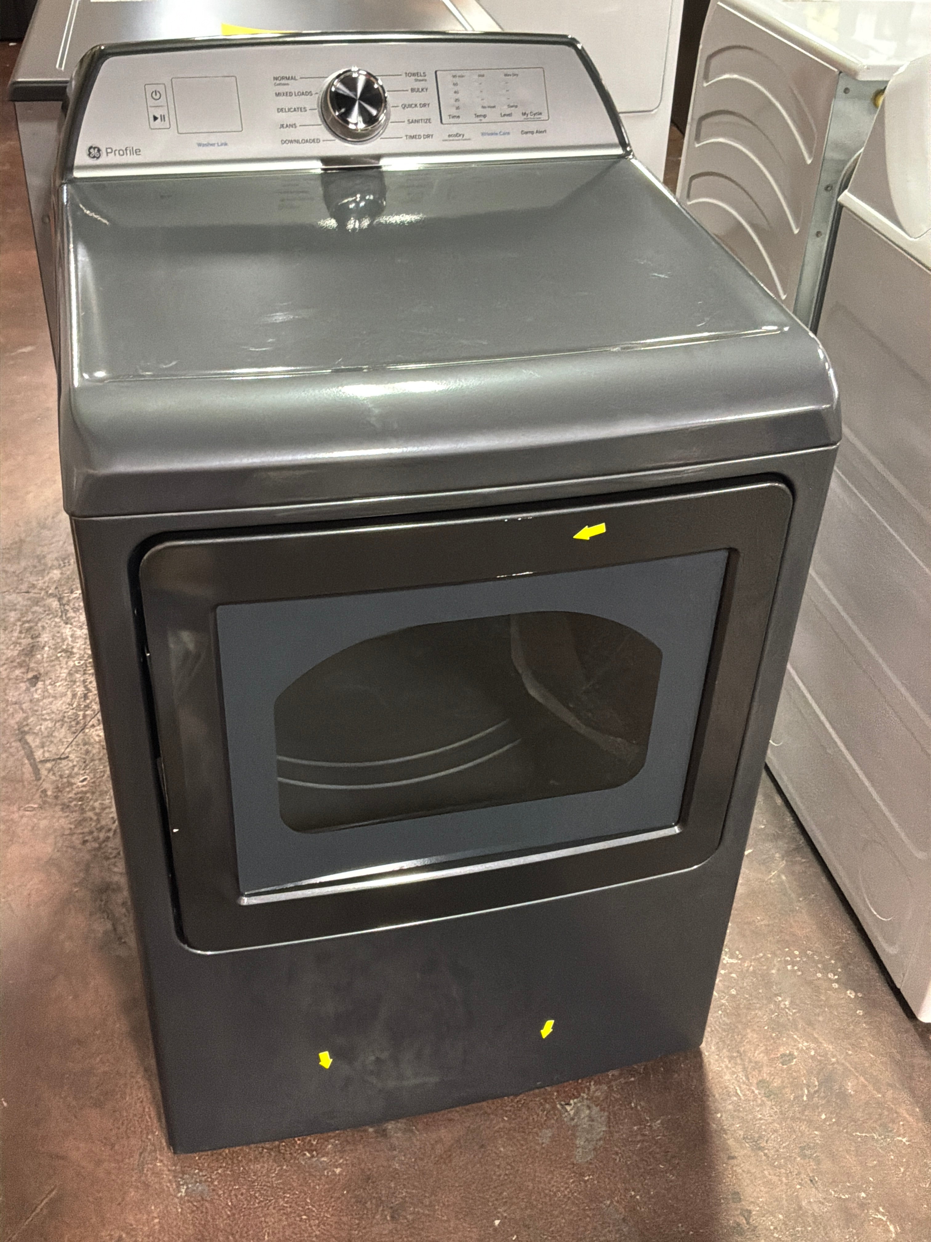 GE Profile™ ENERGY STAR® 7.4 cu. ft. Capacity aluminized alloy drum Electric Dryer with Sanitize Cycle and Sensor Dry