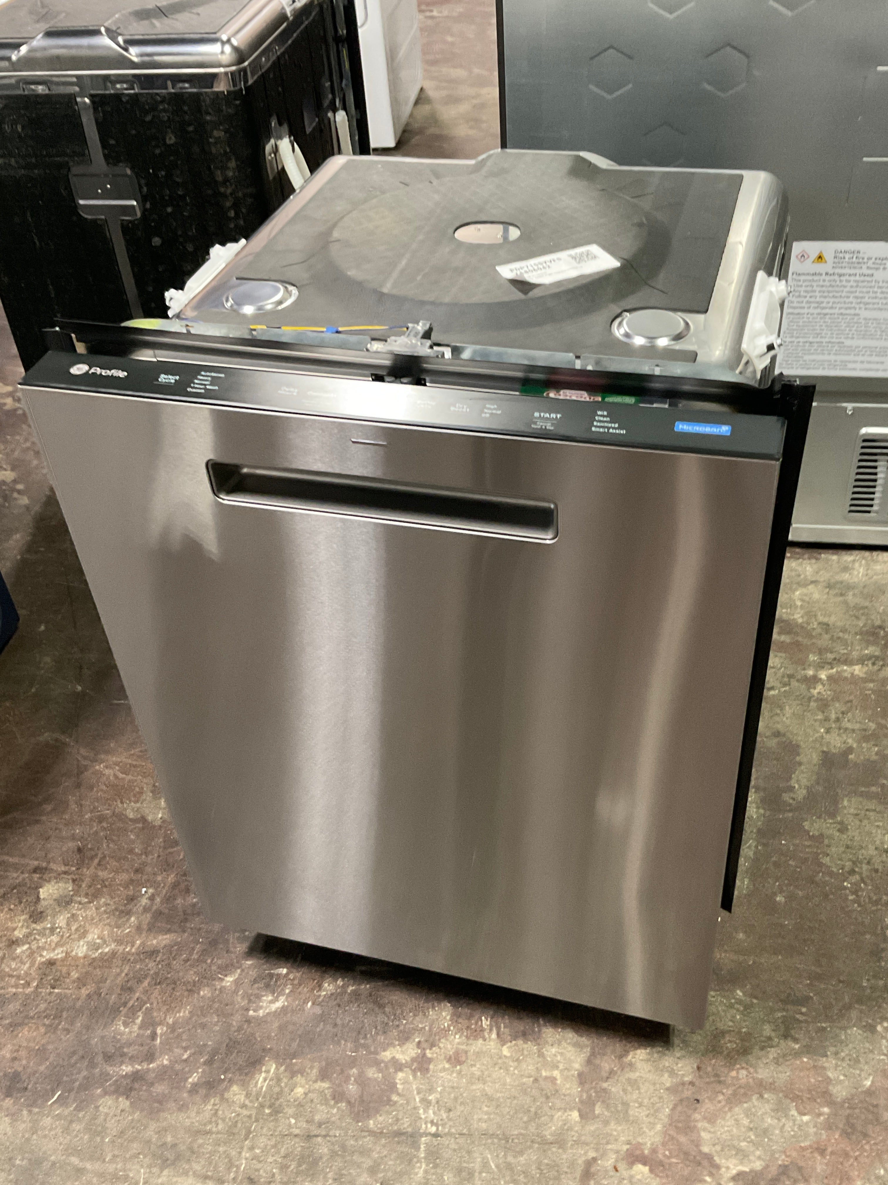 GE Profile™ ENERGY STAR® Fingerprint Resistant Top Control Stainless Interior Dishwasher with Microban™ Antimicrobial Technology
