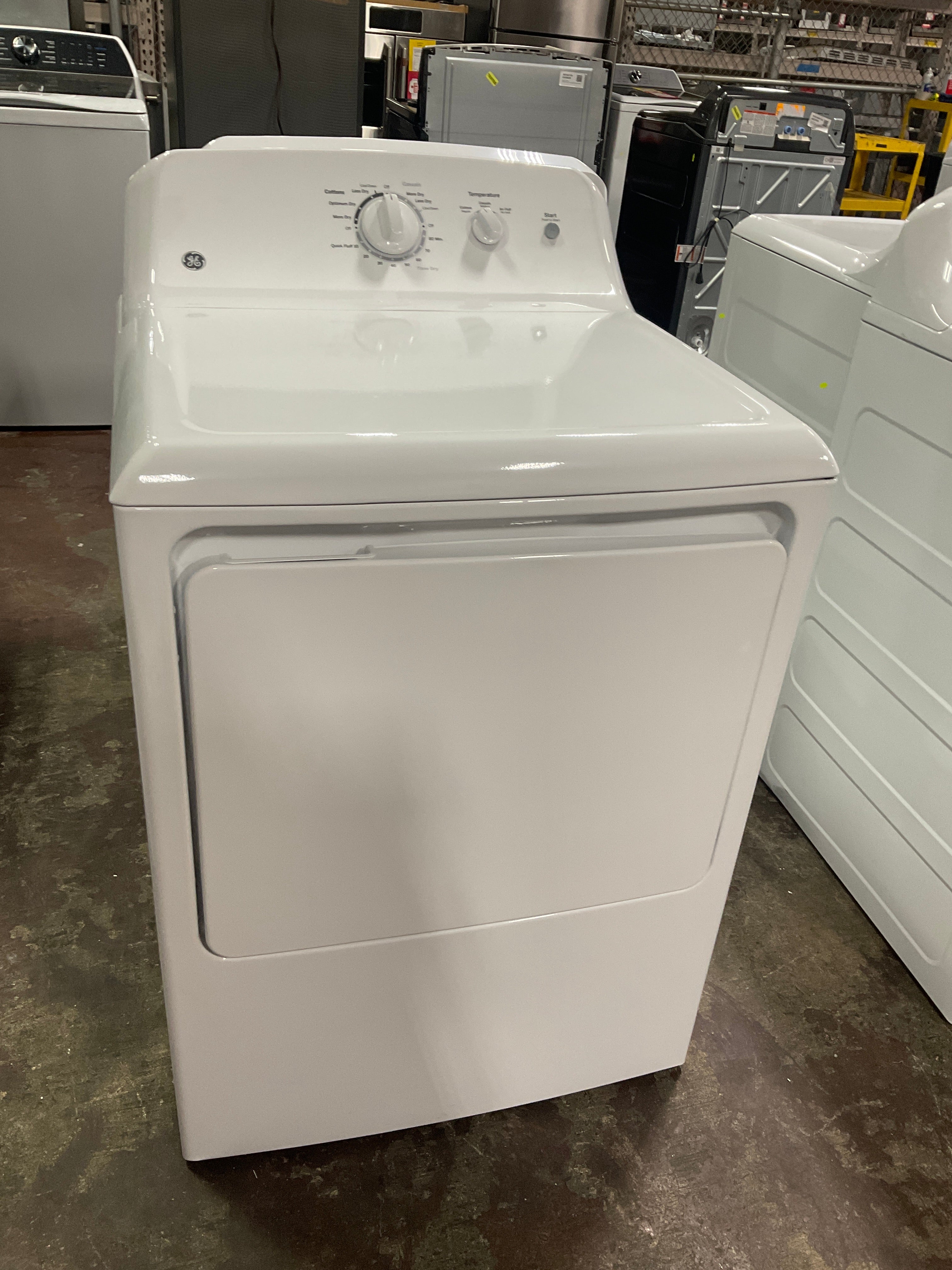 GE 6.2 cu. ft. Capacity Electric Dryer with Up To 120 ft. Venting and Shallow Depth