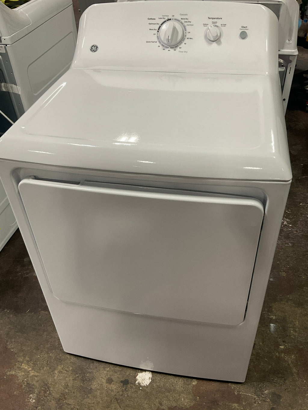 GE 6.2 cu. ft. Capacity Electric Dryer with Up To 120 ft. Venting and Shallow Depth