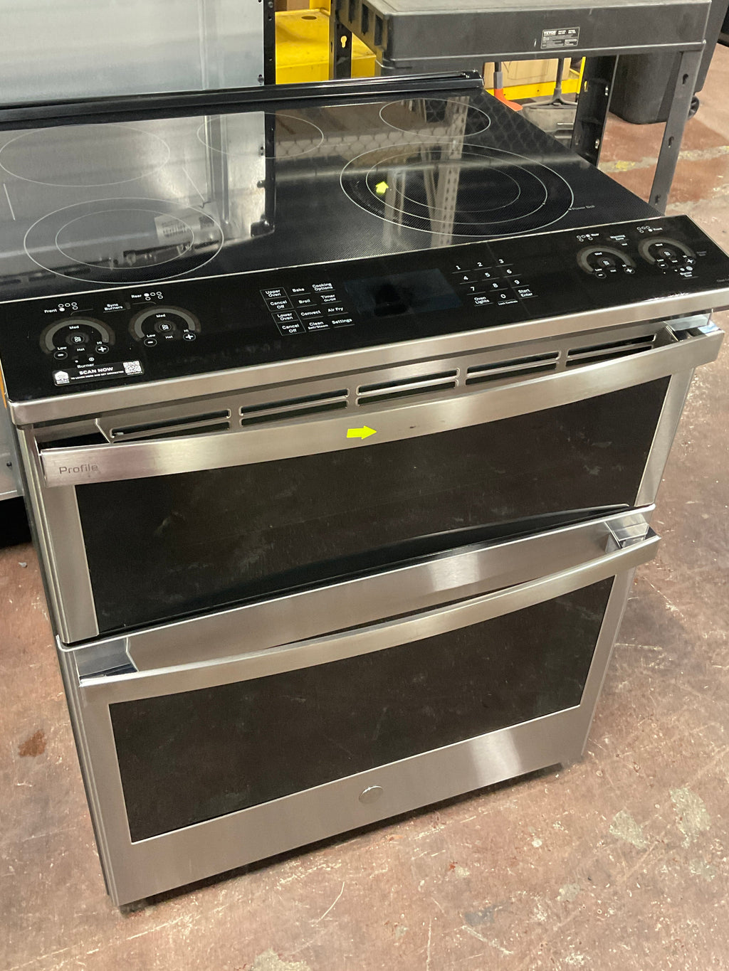 GE Profile™ 30" Smart Slide-In Electric Double Oven Convection Fingerprint Resistant Range