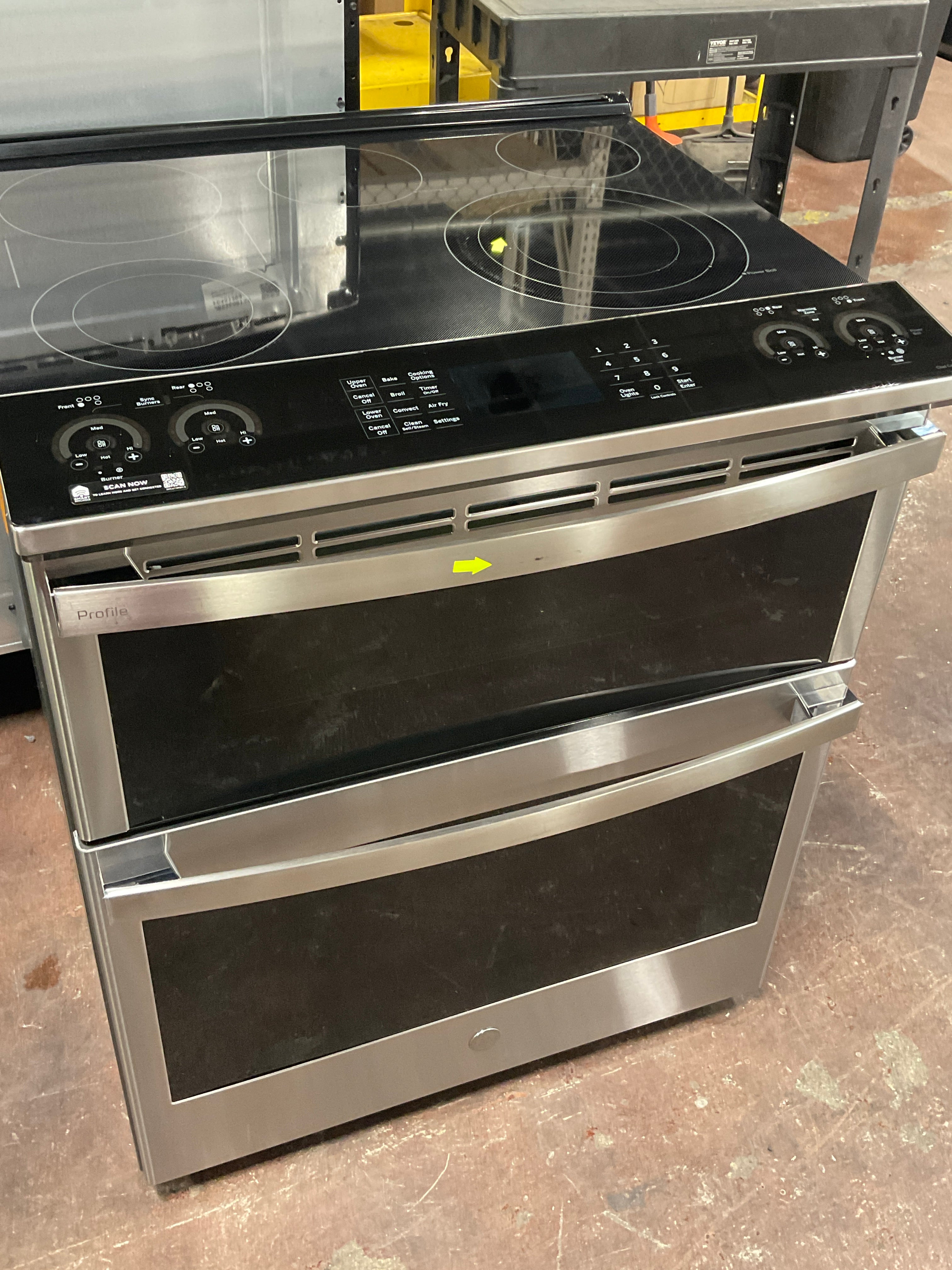 GE Profile™ 30" Smart Slide-In Electric Double Oven Convection Fingerprint Resistant Range