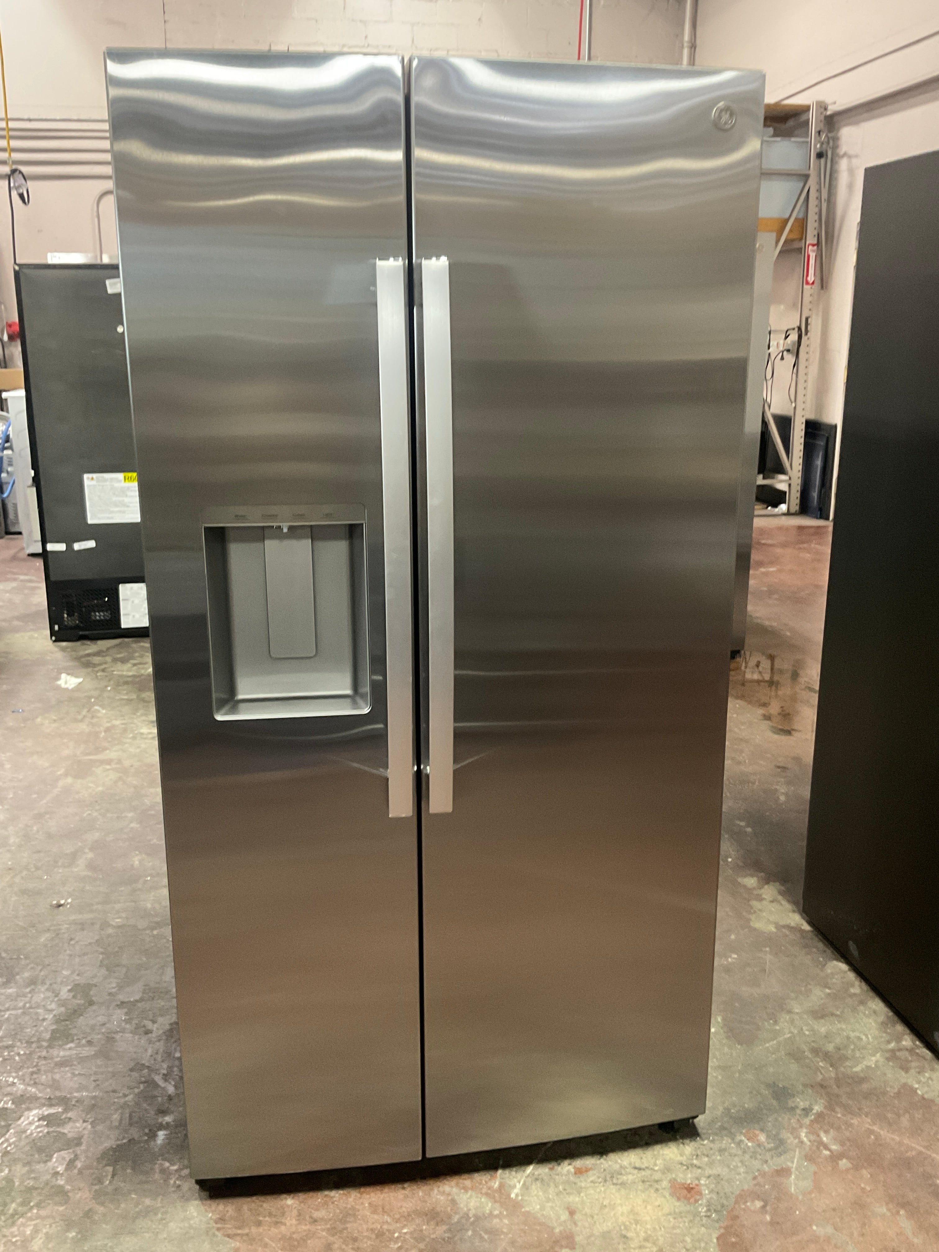 GE® 27.9 Cu. Ft. Side-By-Side Refrigerator with Extra Tall Dispenser and In-Door Icemaker
