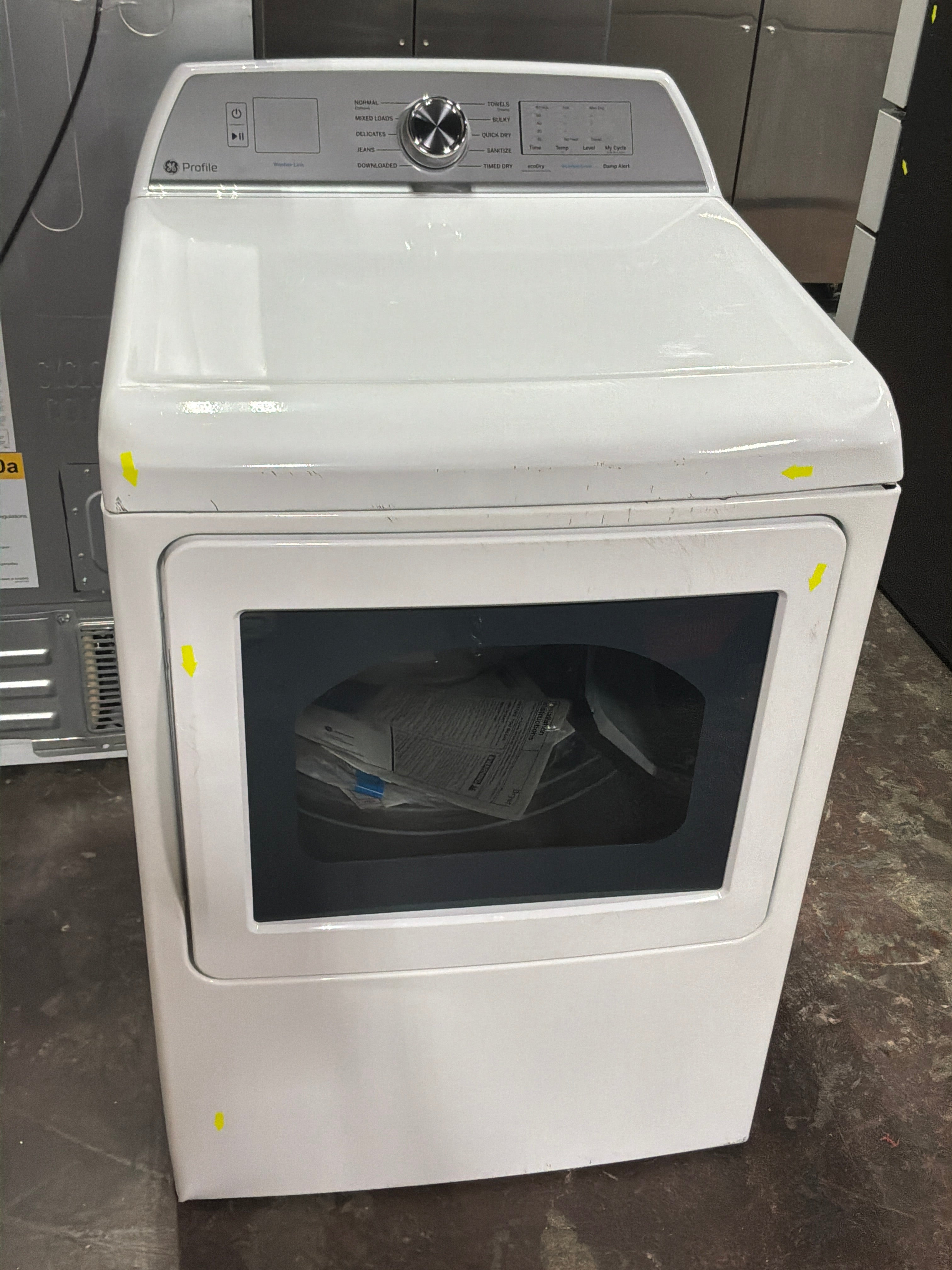 GE Profile™ ENERGY STAR® 7.4 cu. ft. Capacity aluminized alloy drum Electric Dryer with Sanitize Cycle and Sensor Dry
