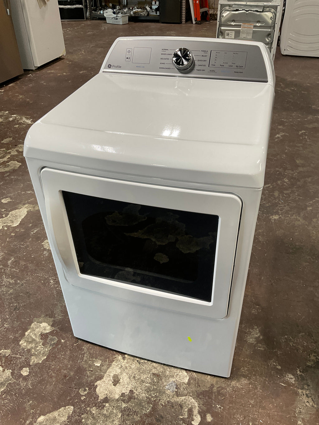 GE Profile™ ENERGY STAR® 7.4 cu. ft. Capacity aluminized alloy drum Electric Dryer with Sanitize Cycle and Sensor Dry