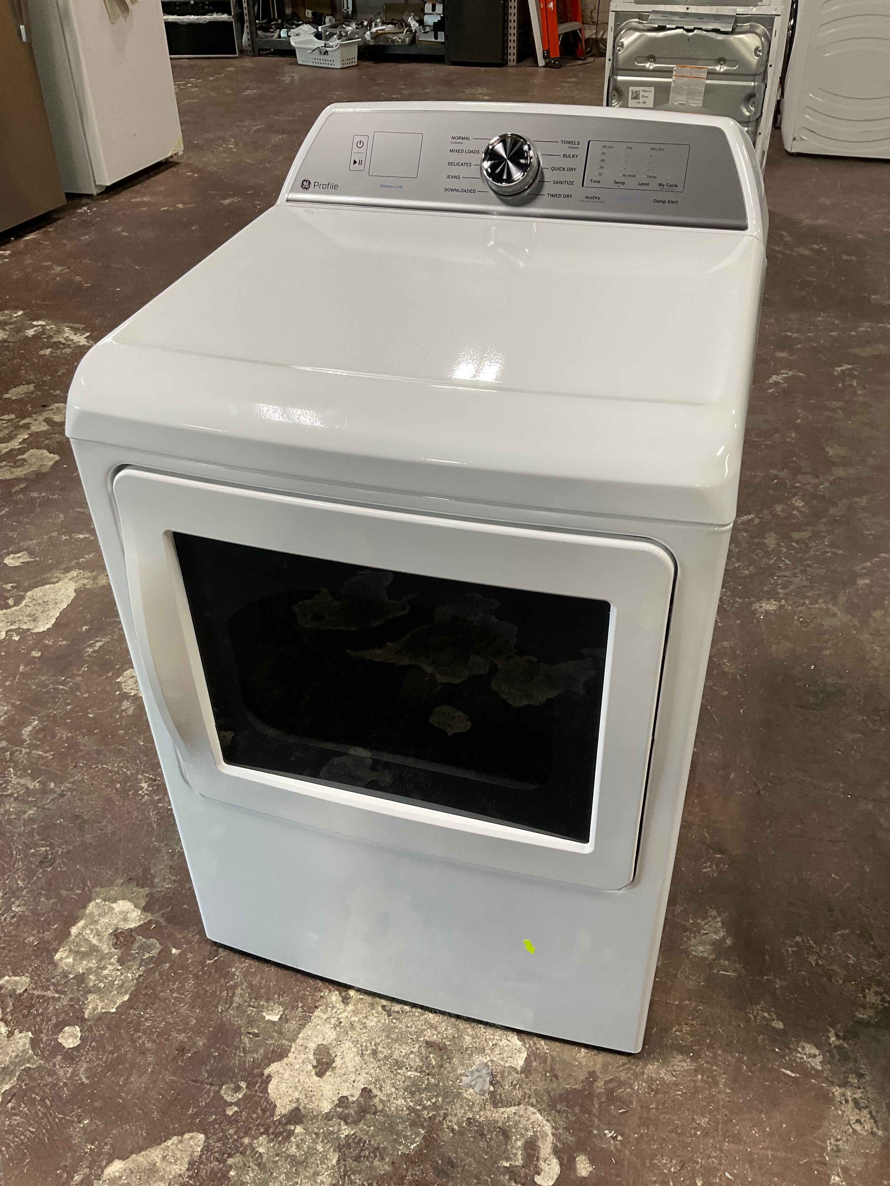 GE Profile™ ENERGY STAR® 7.4 cu. ft. Capacity aluminized alloy drum Electric Dryer with Sanitize Cycle and Sensor Dry