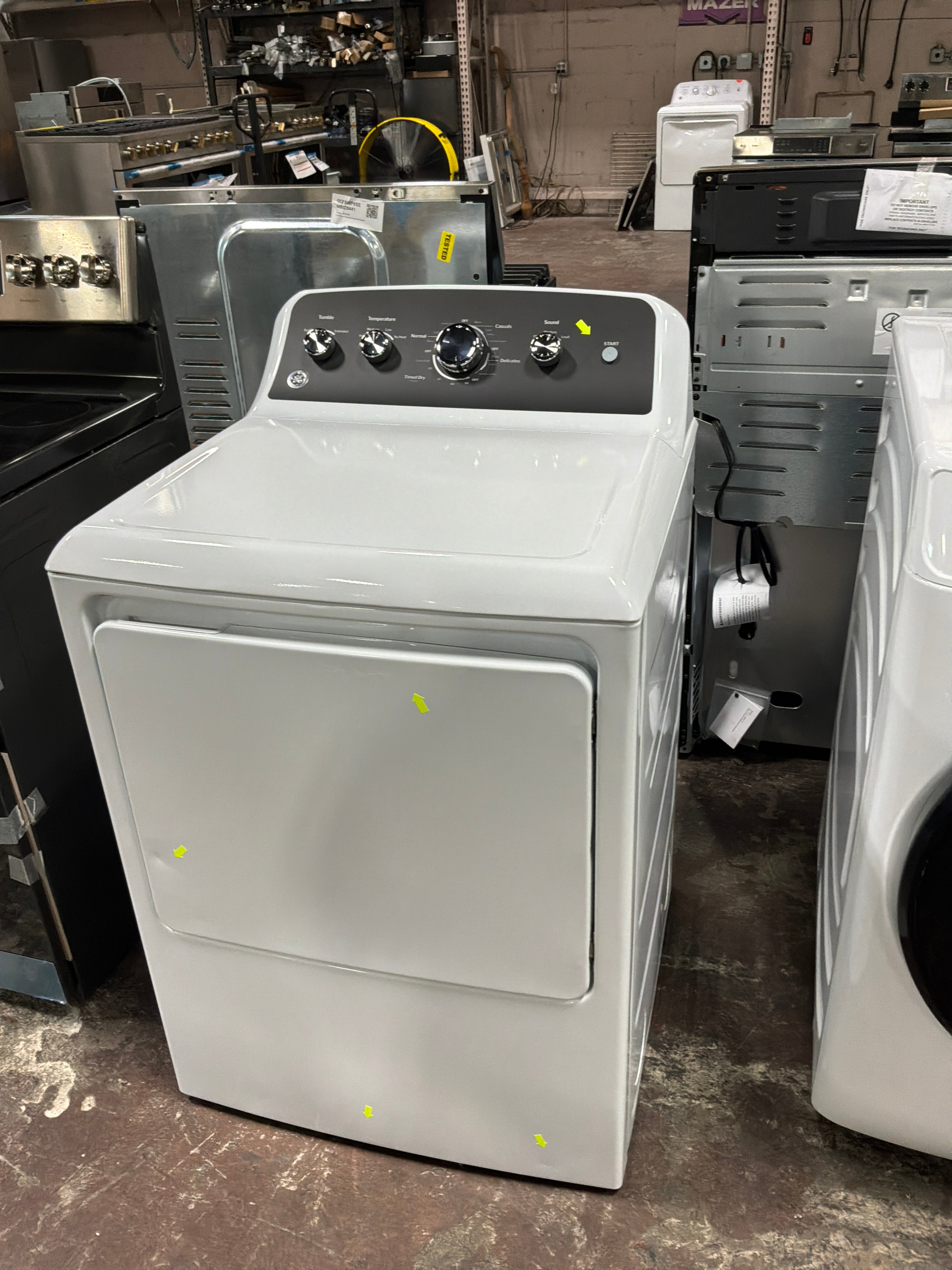 GE GE® 7.2 cu. ft. Capacity Electric Dryer with Up To 120 ft. Venting and Extended Tumble