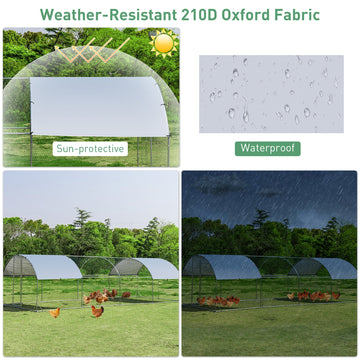 Costway Large Metal Chicken Coop with Cover 59042613 New