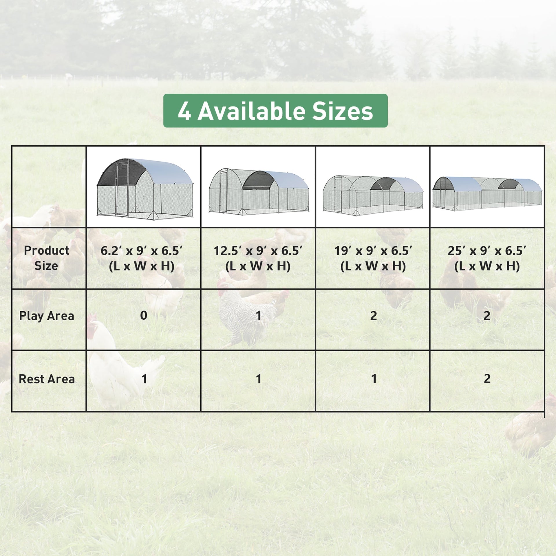 Costway Large Metal Chicken Coop with Cover 59042613 New