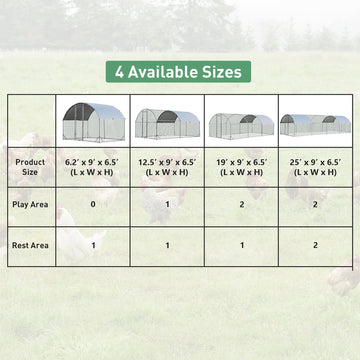 Costway Large Metal Chicken Coop with Cover 59042613 New