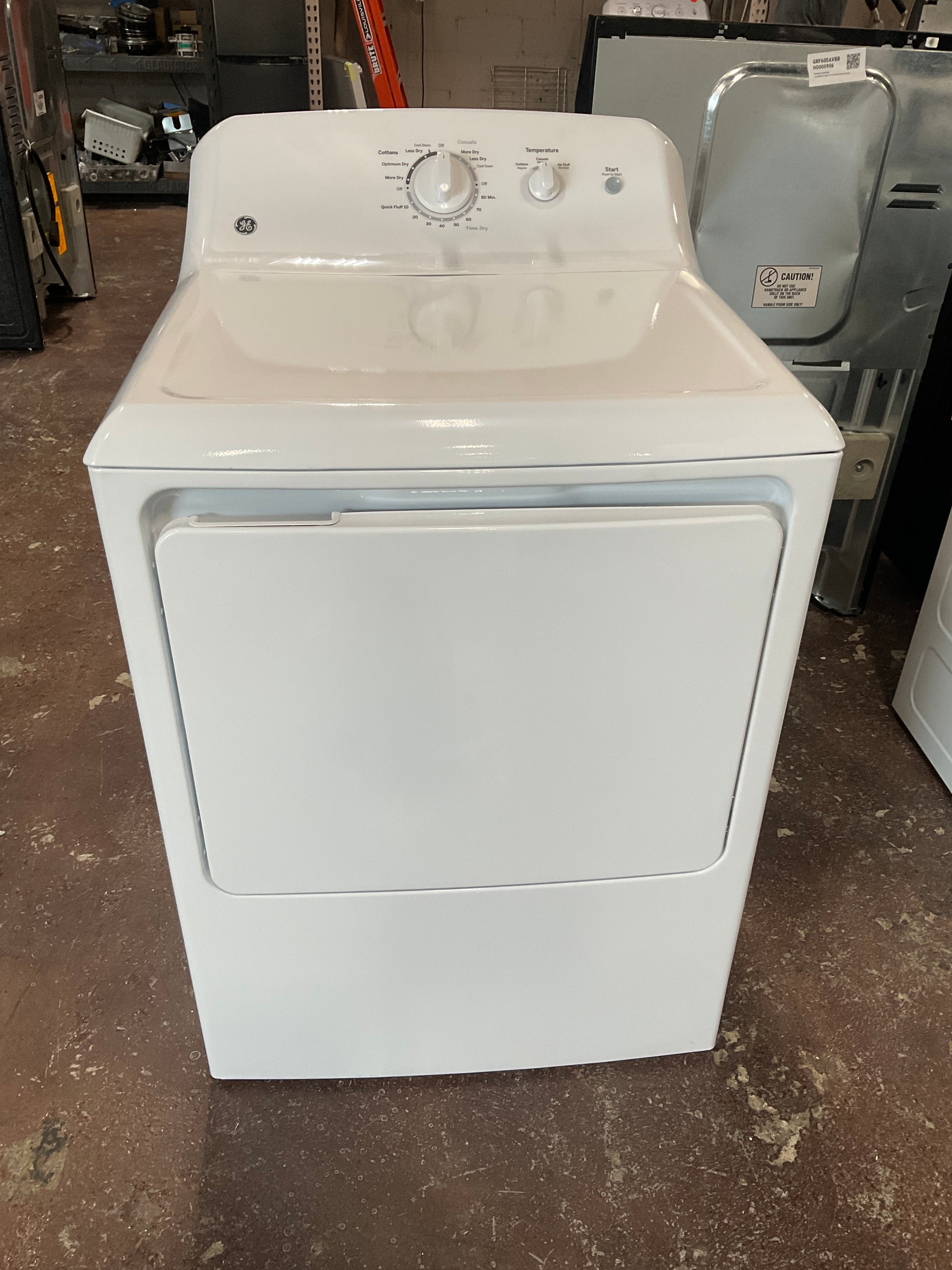 GE 6.2 cu. ft. Capacity Electric Dryer with Up To 120 ft. Venting and Shallow Depth