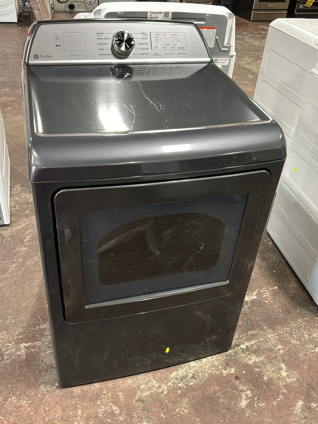 GE Profile™ ENERGY STAR® 7.4 cu. ft. Capacity aluminized alloy drum Electric Dryer with Sanitize Cycle and Sensor Dry