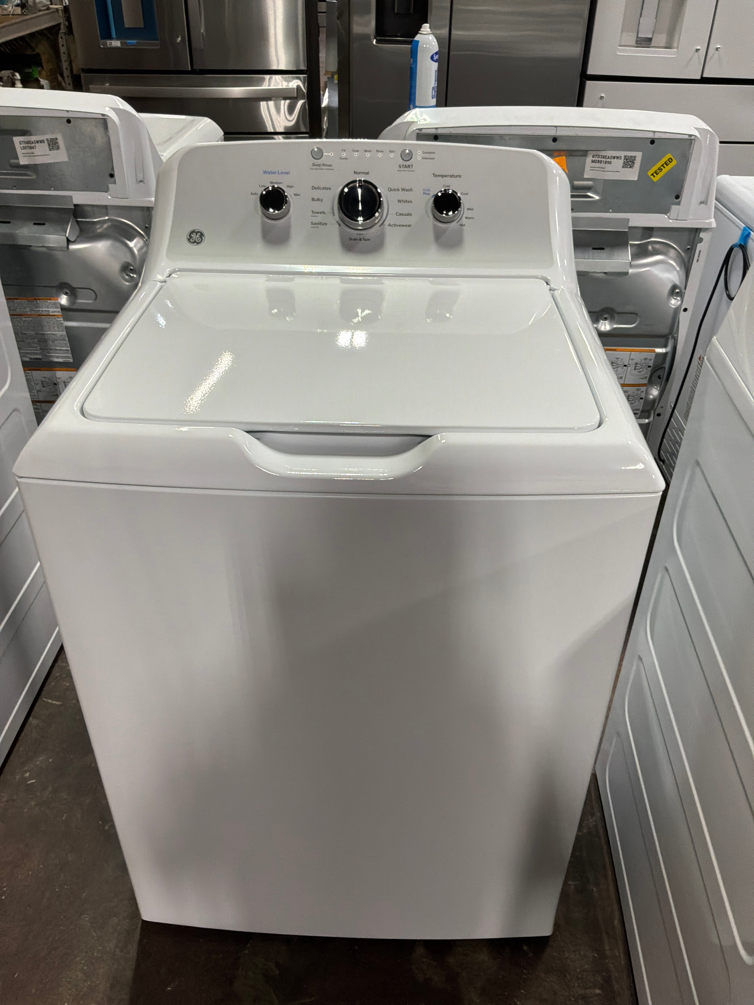 GE GE® 4.3 cu. ft. Capacity Washer with Stainless Steel Basket,Cold Plus and Water Level Control
